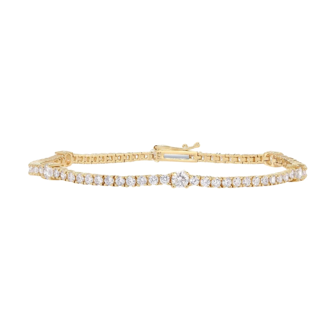 Diamond Station Tennis Bracelet