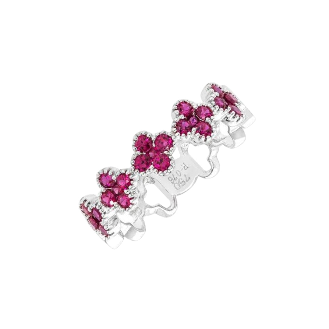 Ruby Clover Ring