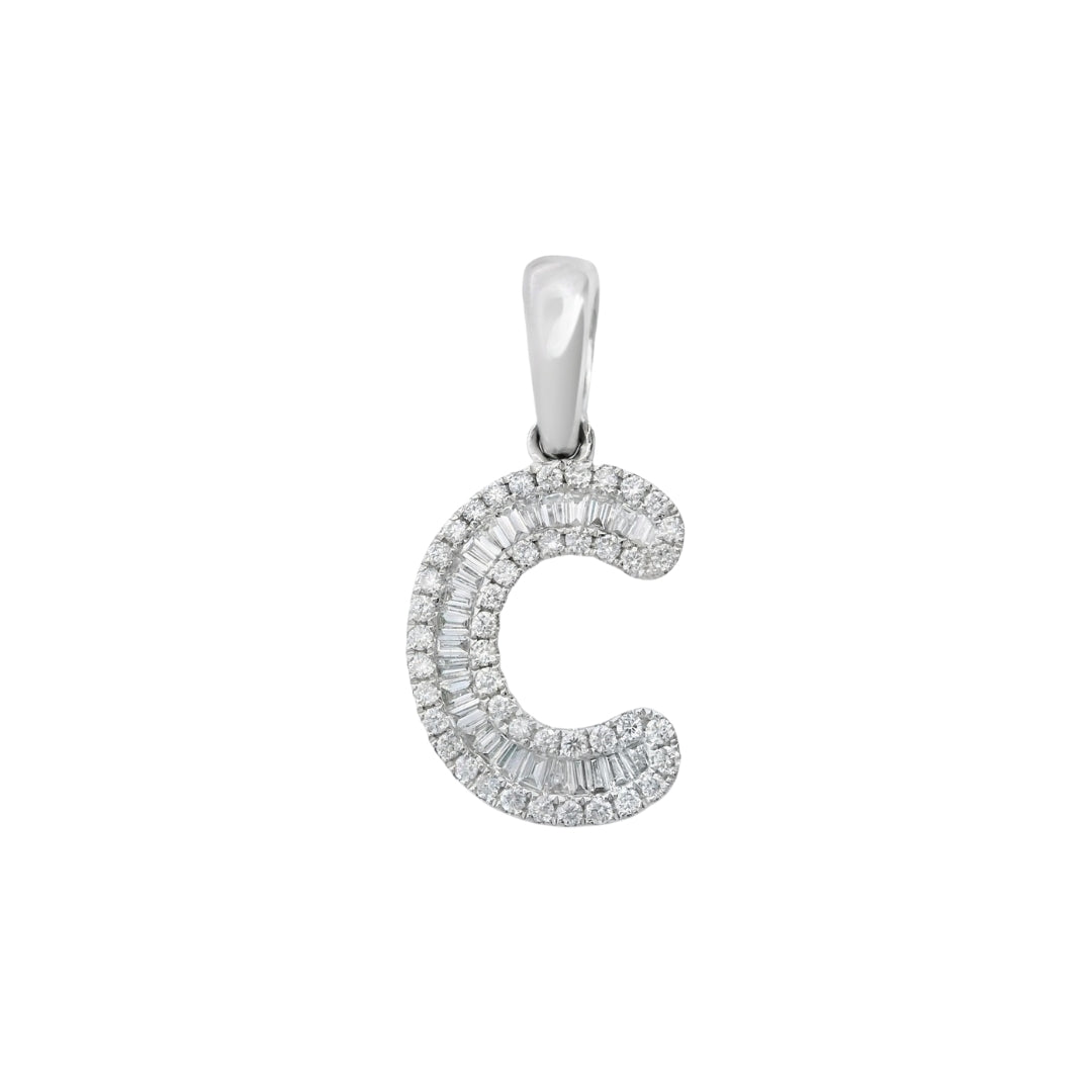 DIAMOND INITIAL "C" PENDANT