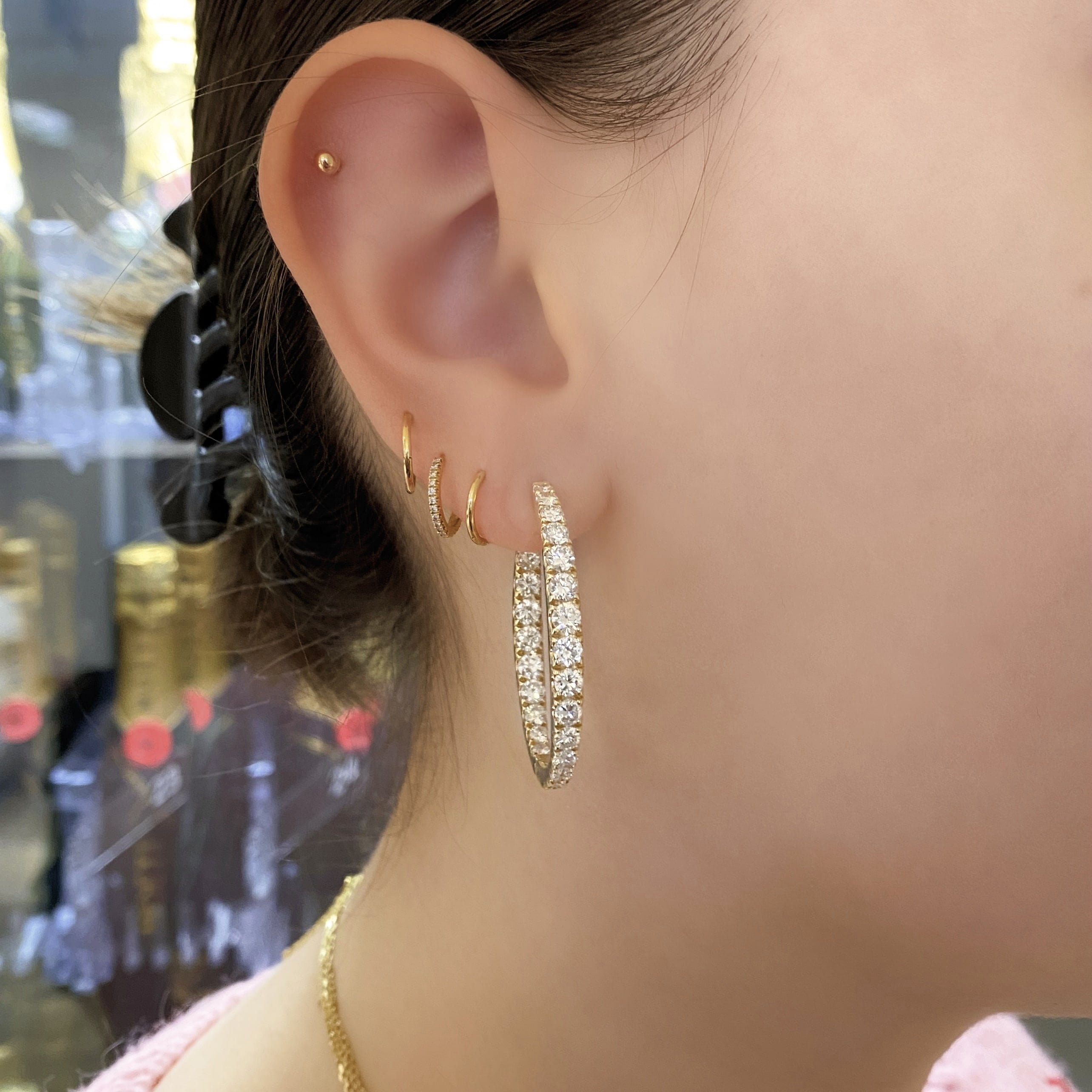 5ctw Diamond Hoop Earrings