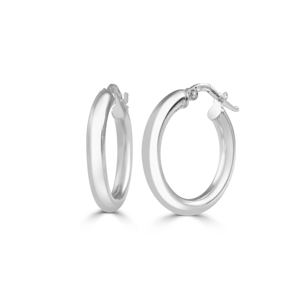White Gold Hoops