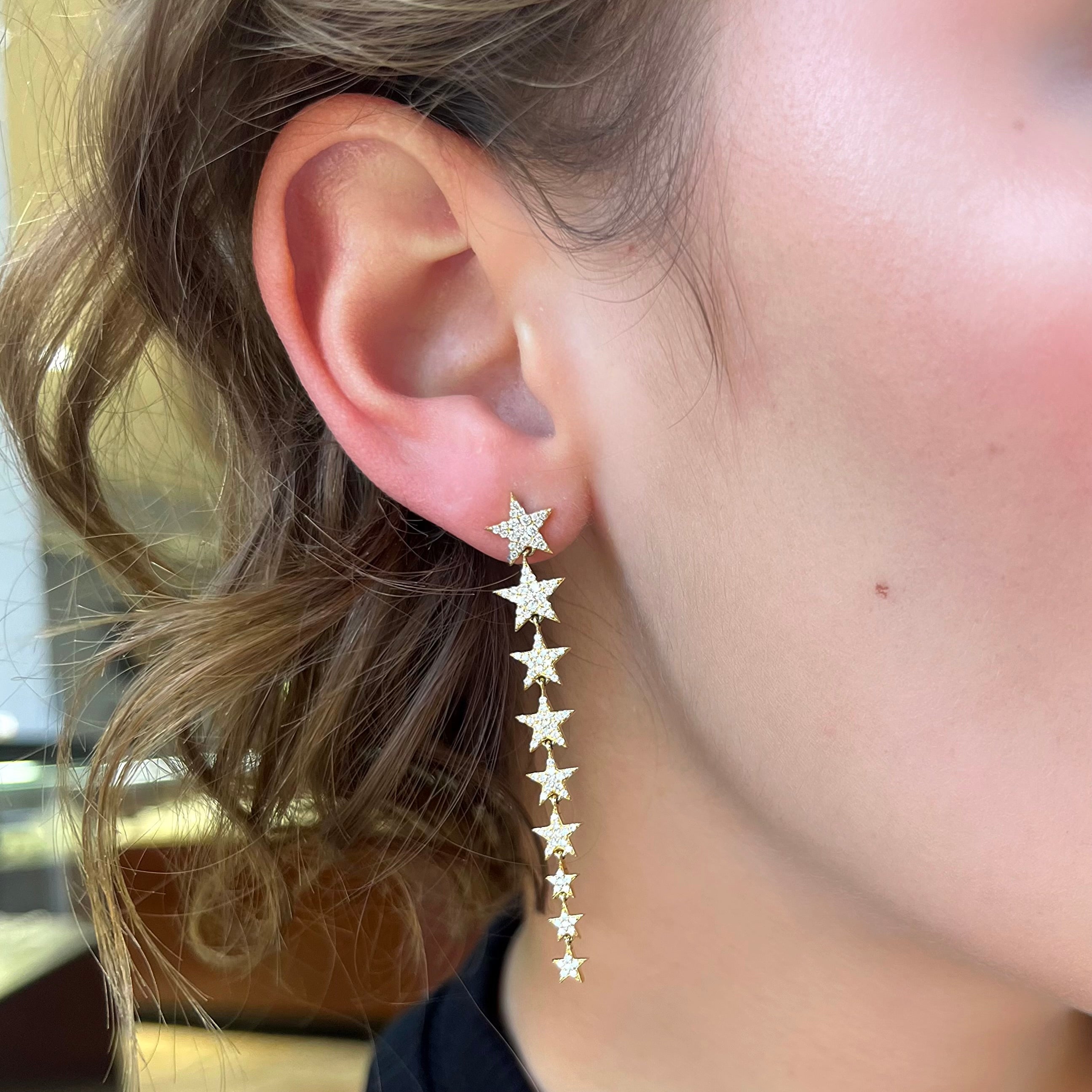 Diamond Star Duster Earrings