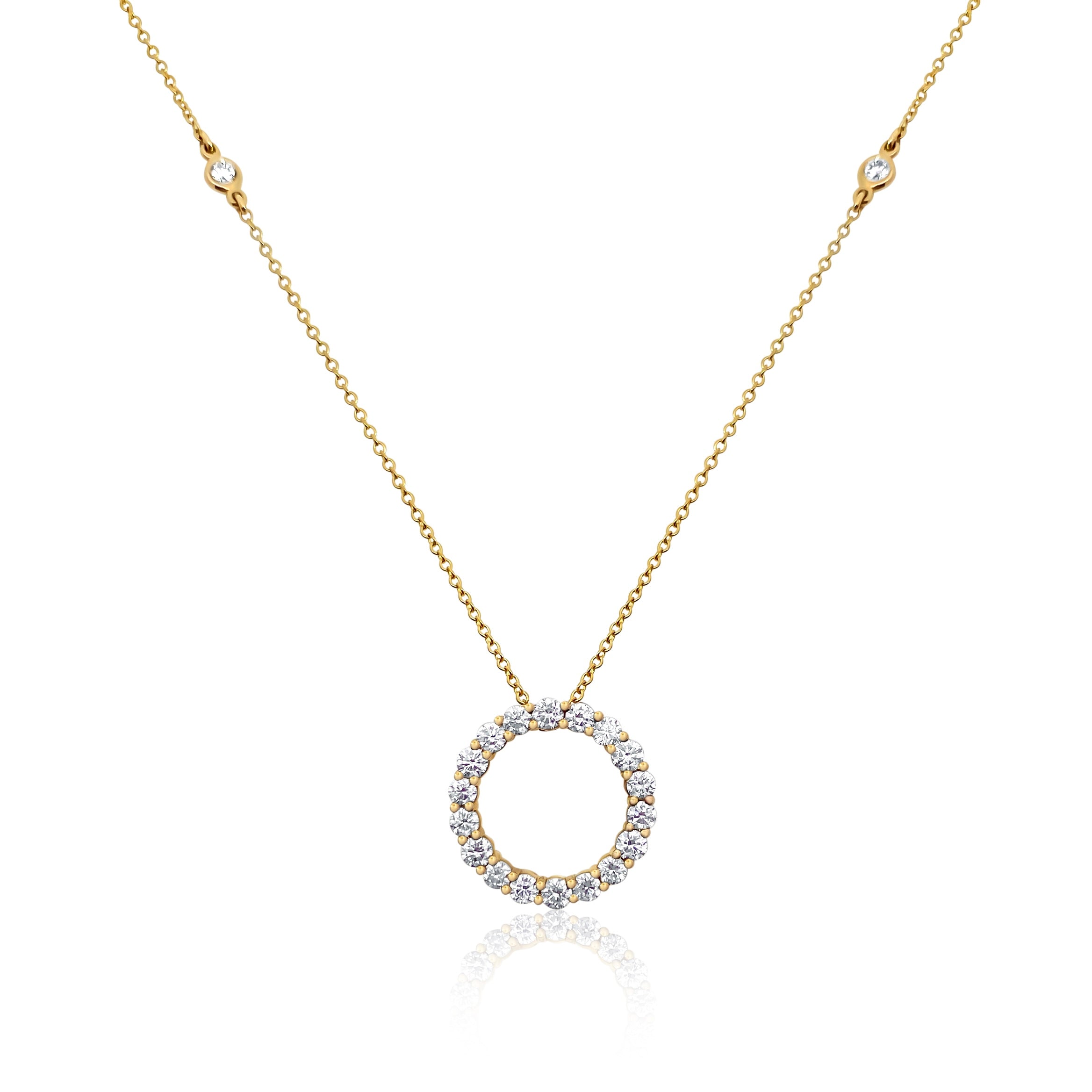 Diamond Circle Necklace
