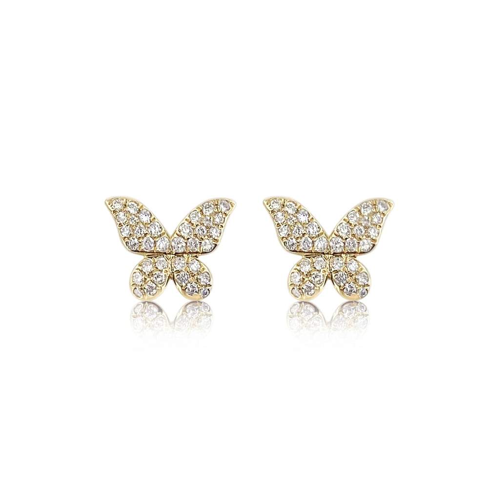 Pavé Diamond Butterfly Studs