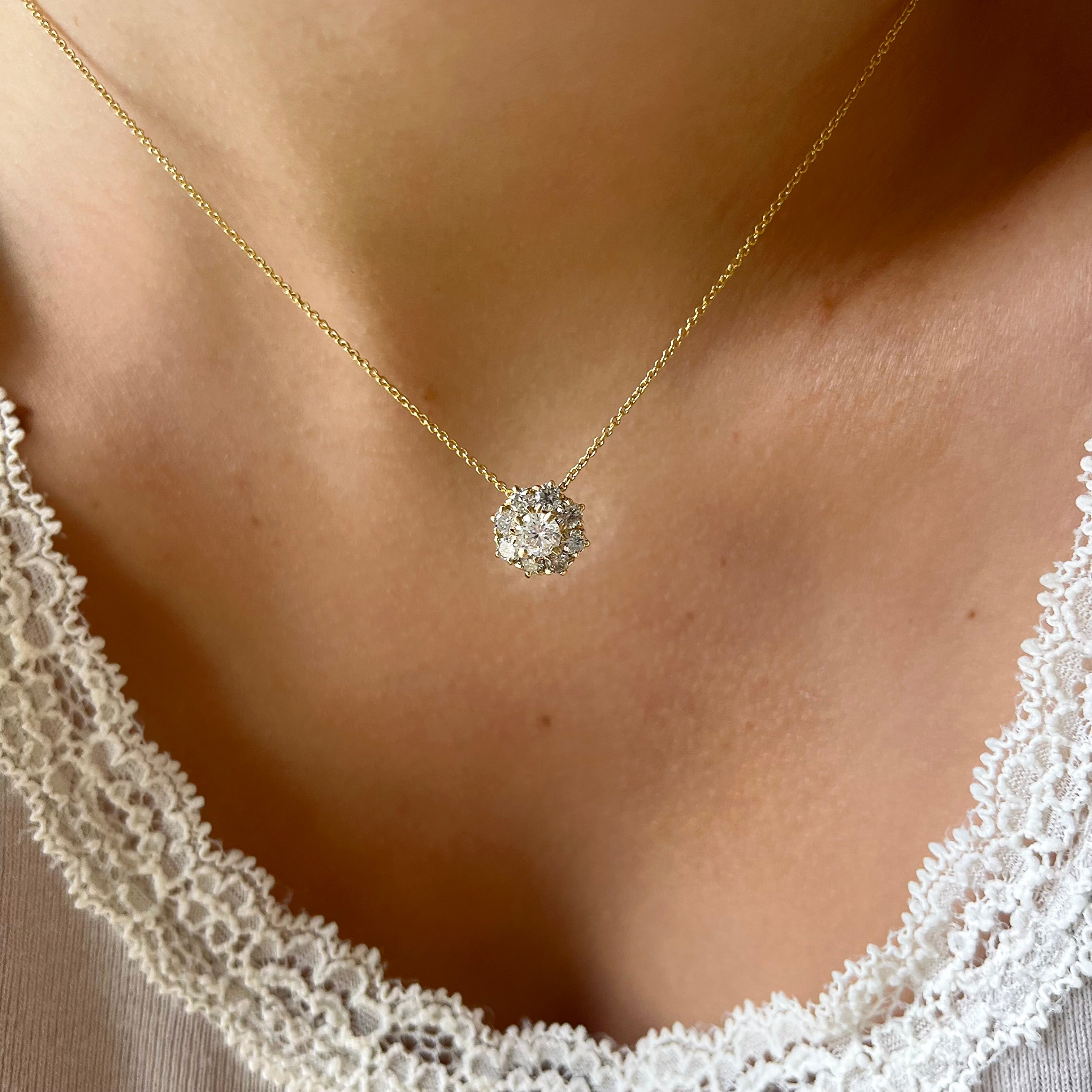 Diamond Cluster Necklace