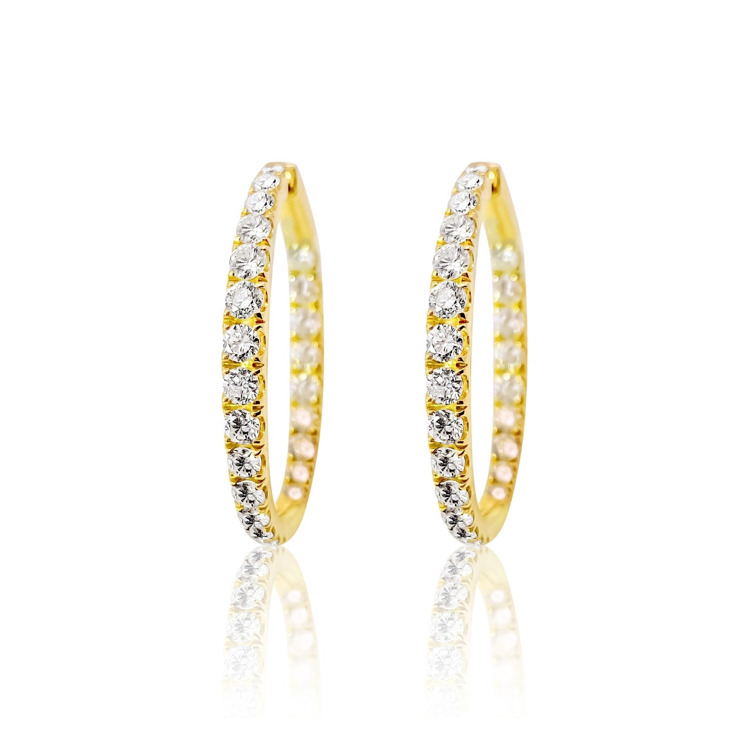 5ctw Diamond Hoop Earrings