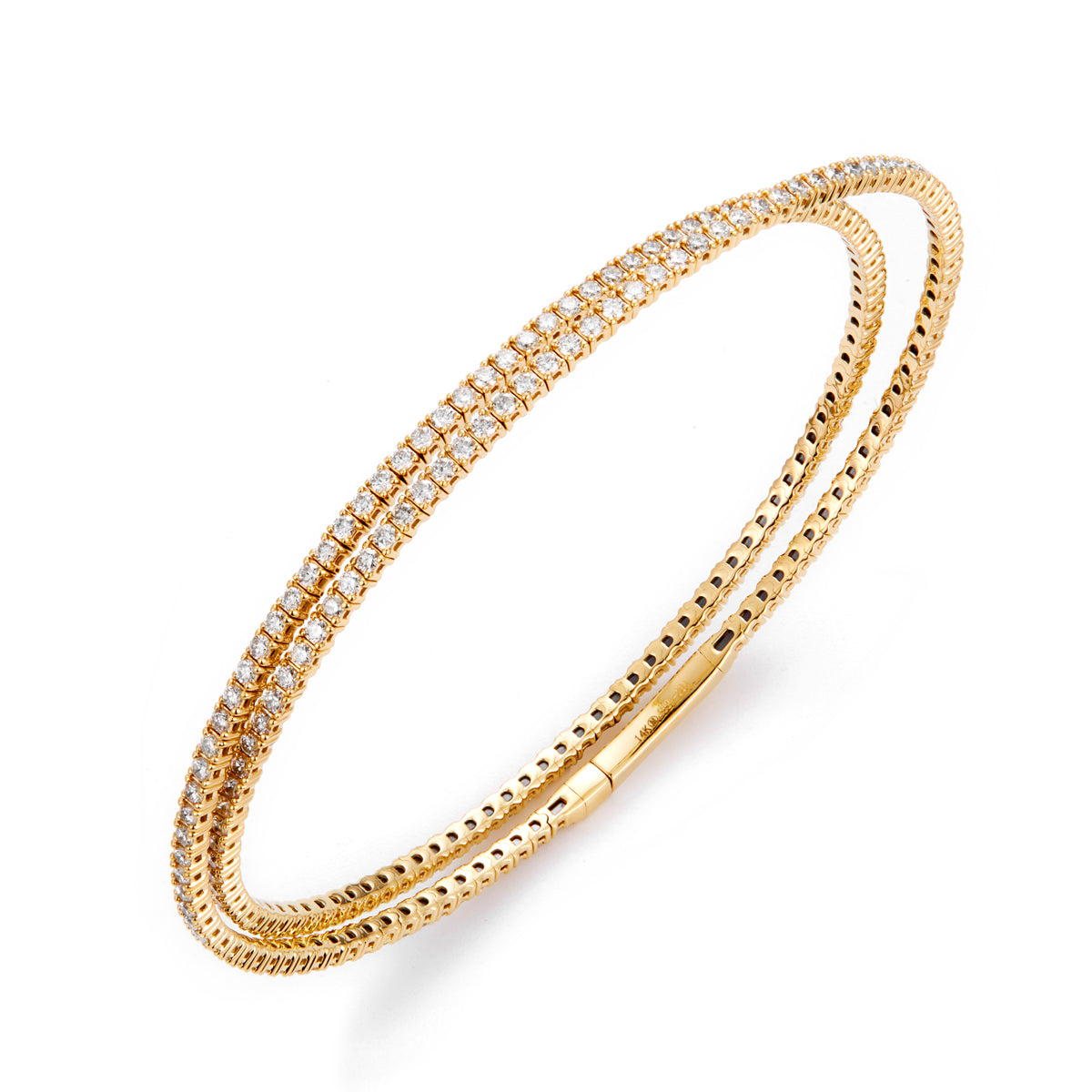 Wrap Around Diamond Flex Bangle