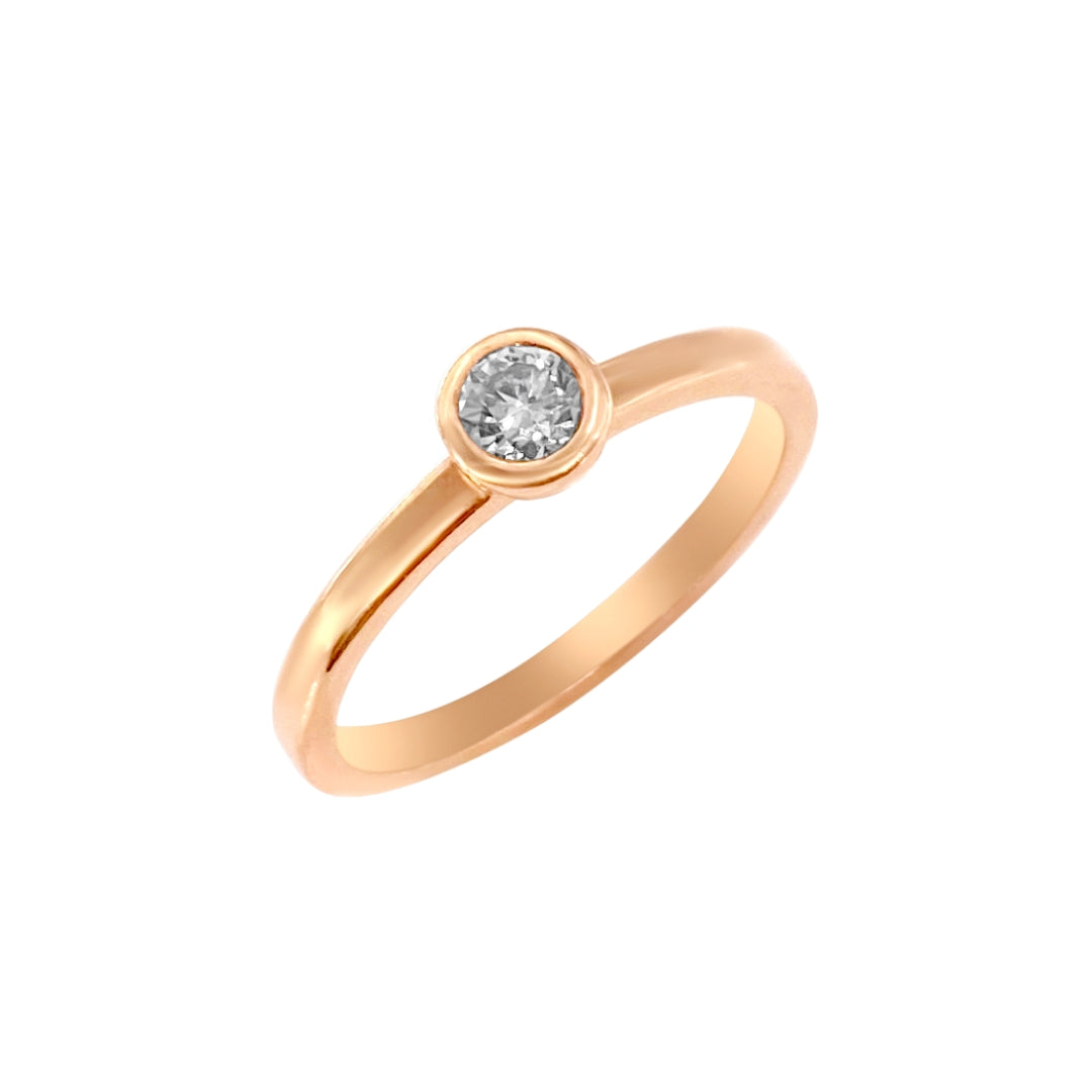 Bezel Set Diamond Ring