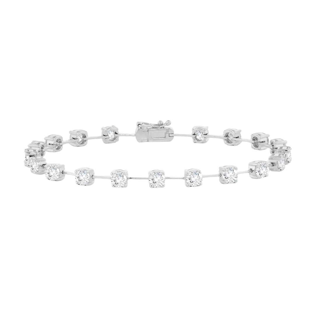 5ctw Diamond Station Tennis Bracelet