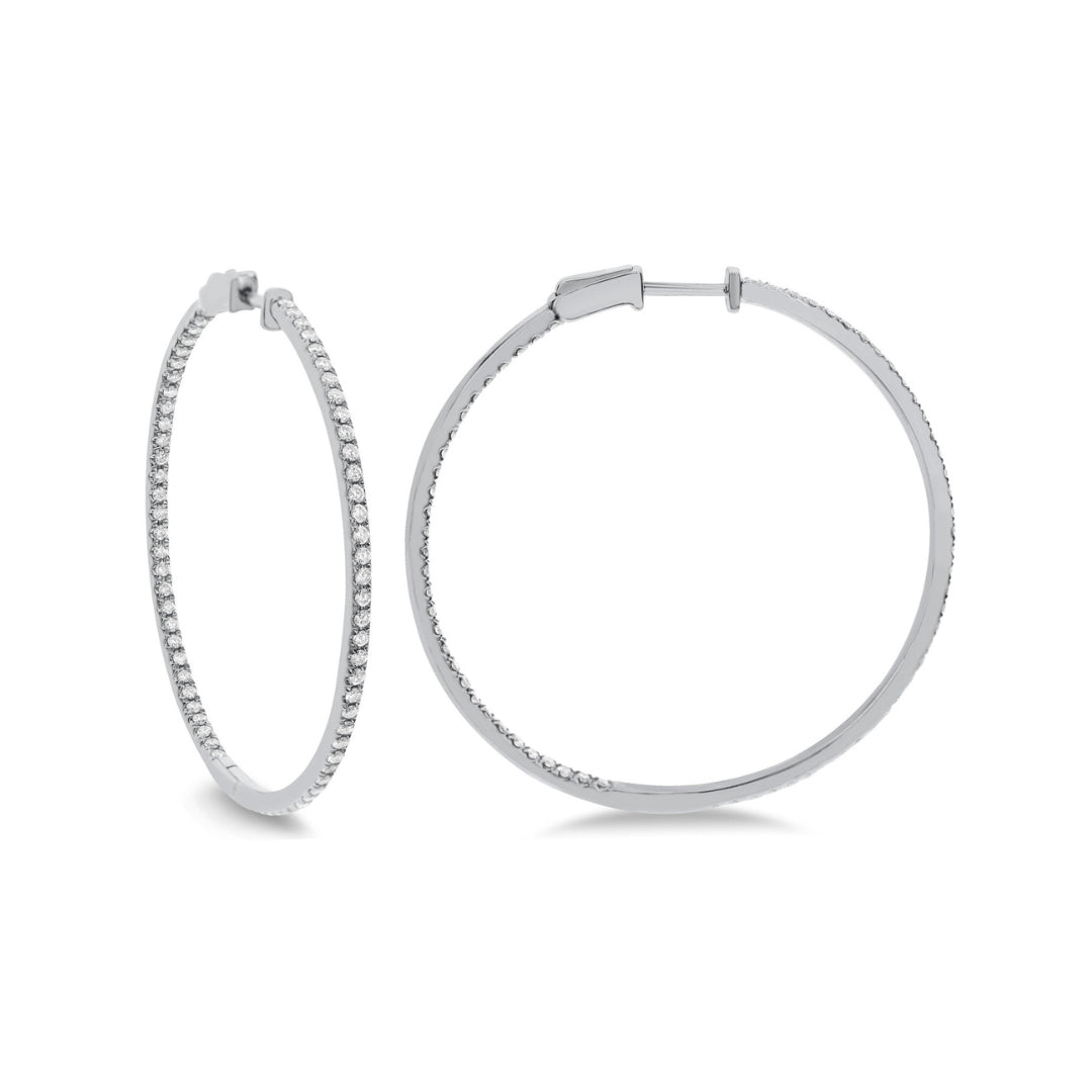 Inside Out Diamond Hoop Earrings