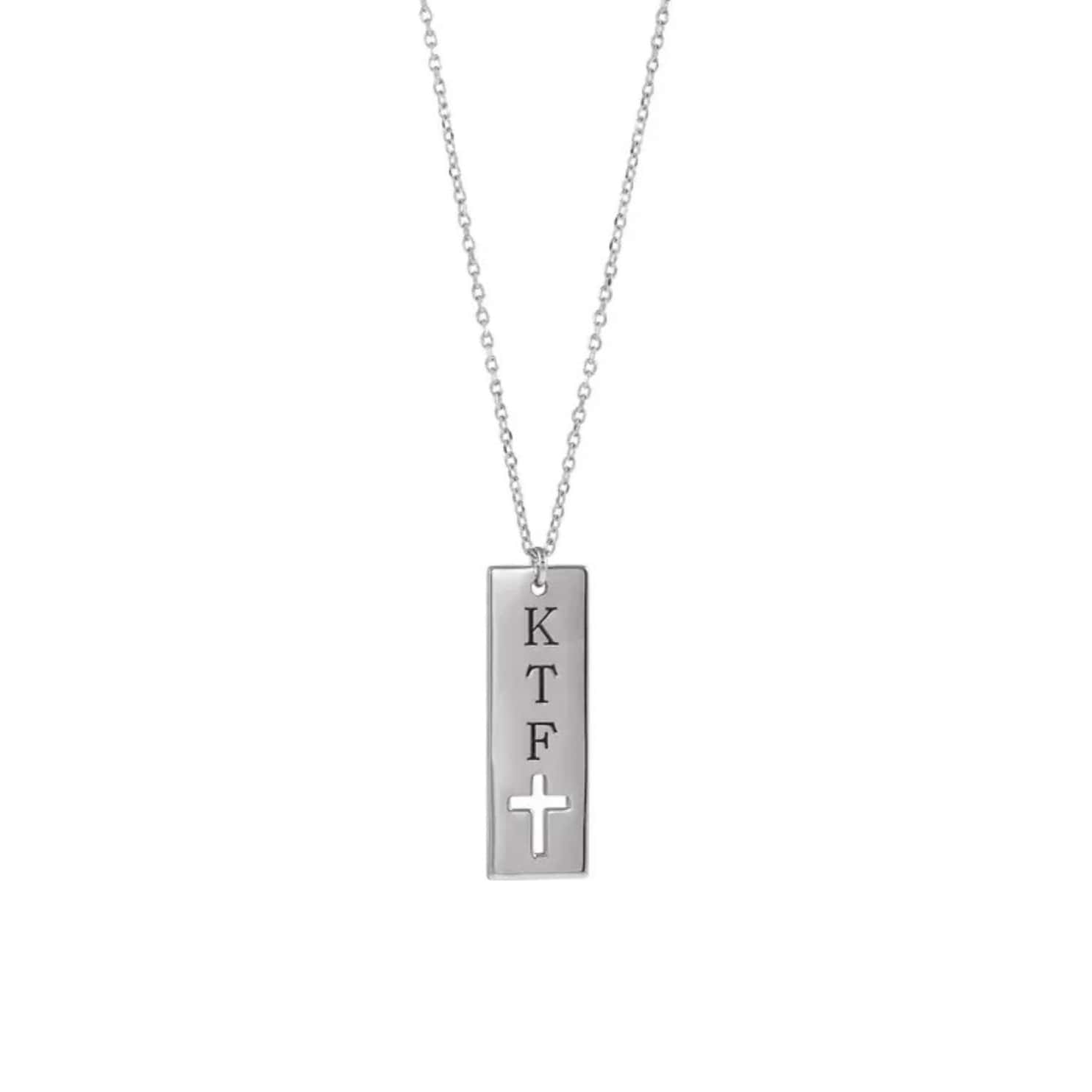 Engravable Cross Pendant Necklace