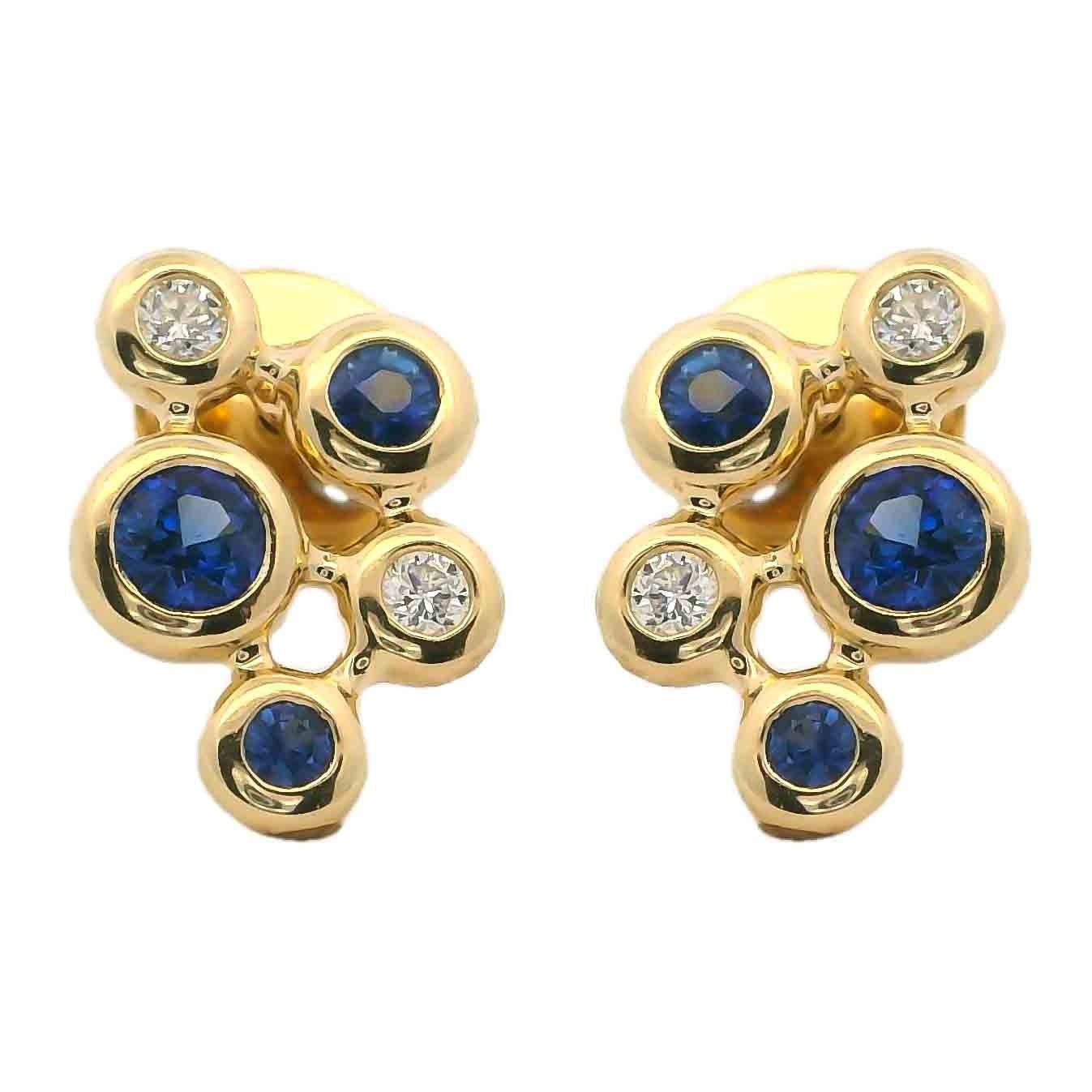 DIAMOND AND SAPPHIRE EARRINGS