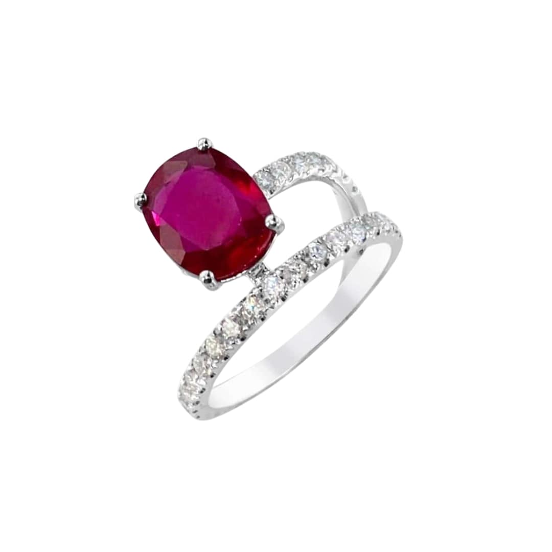 Ruby and Diamond Wrap Around Ring