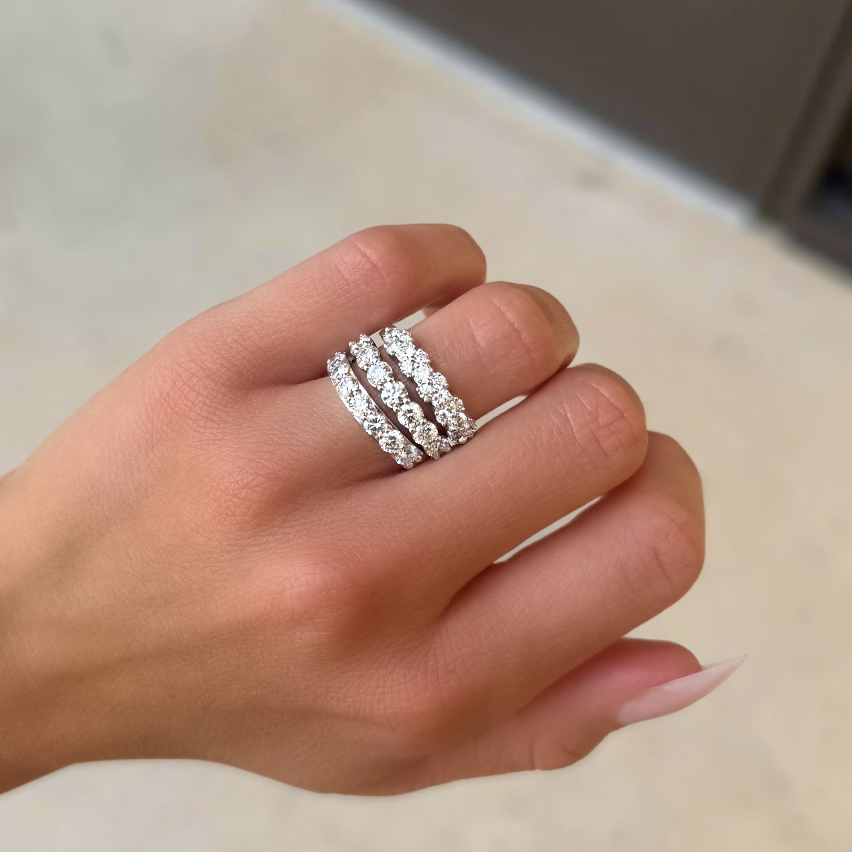 Round Diamond Cluster Band