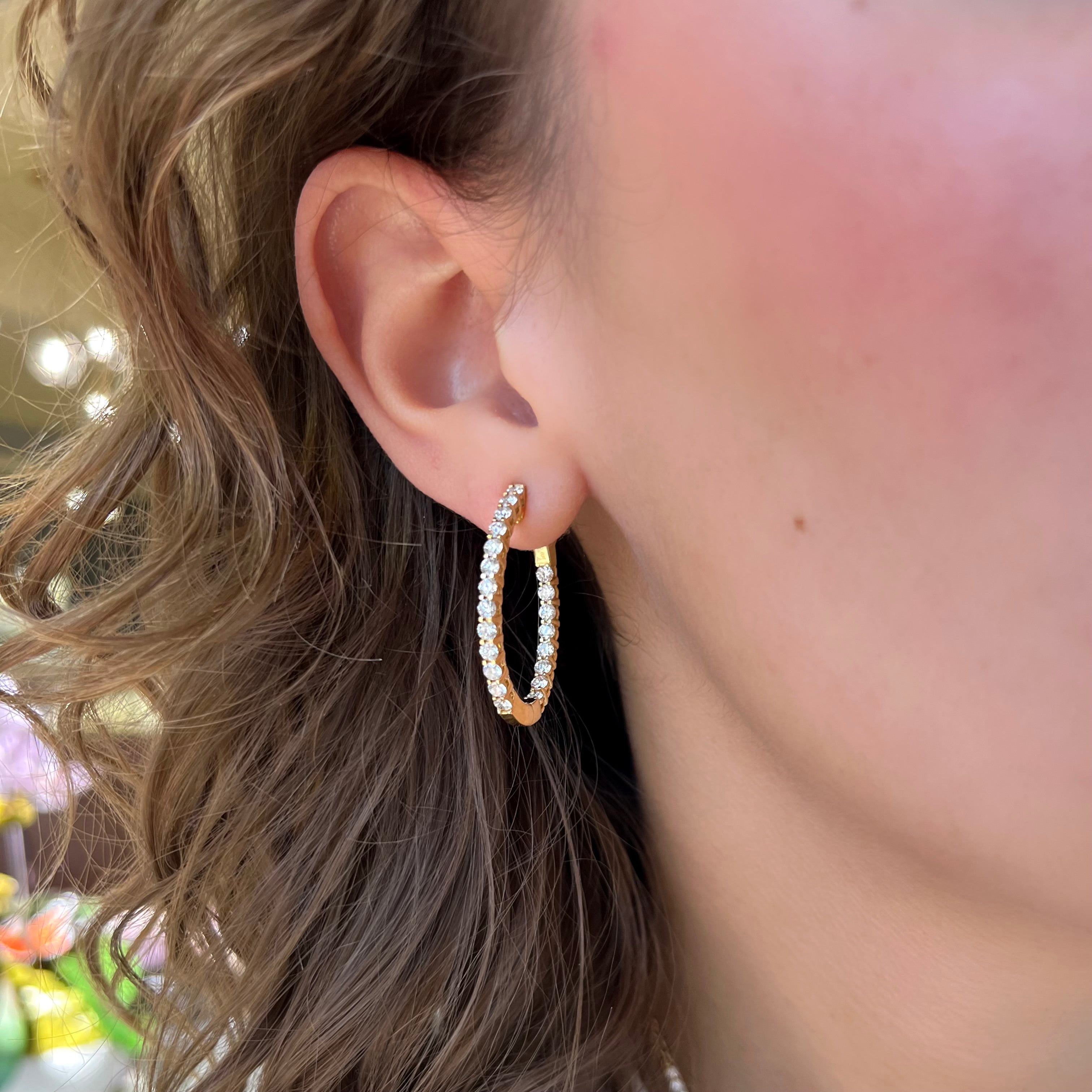 Inside Out Diamond Hoop Earrings