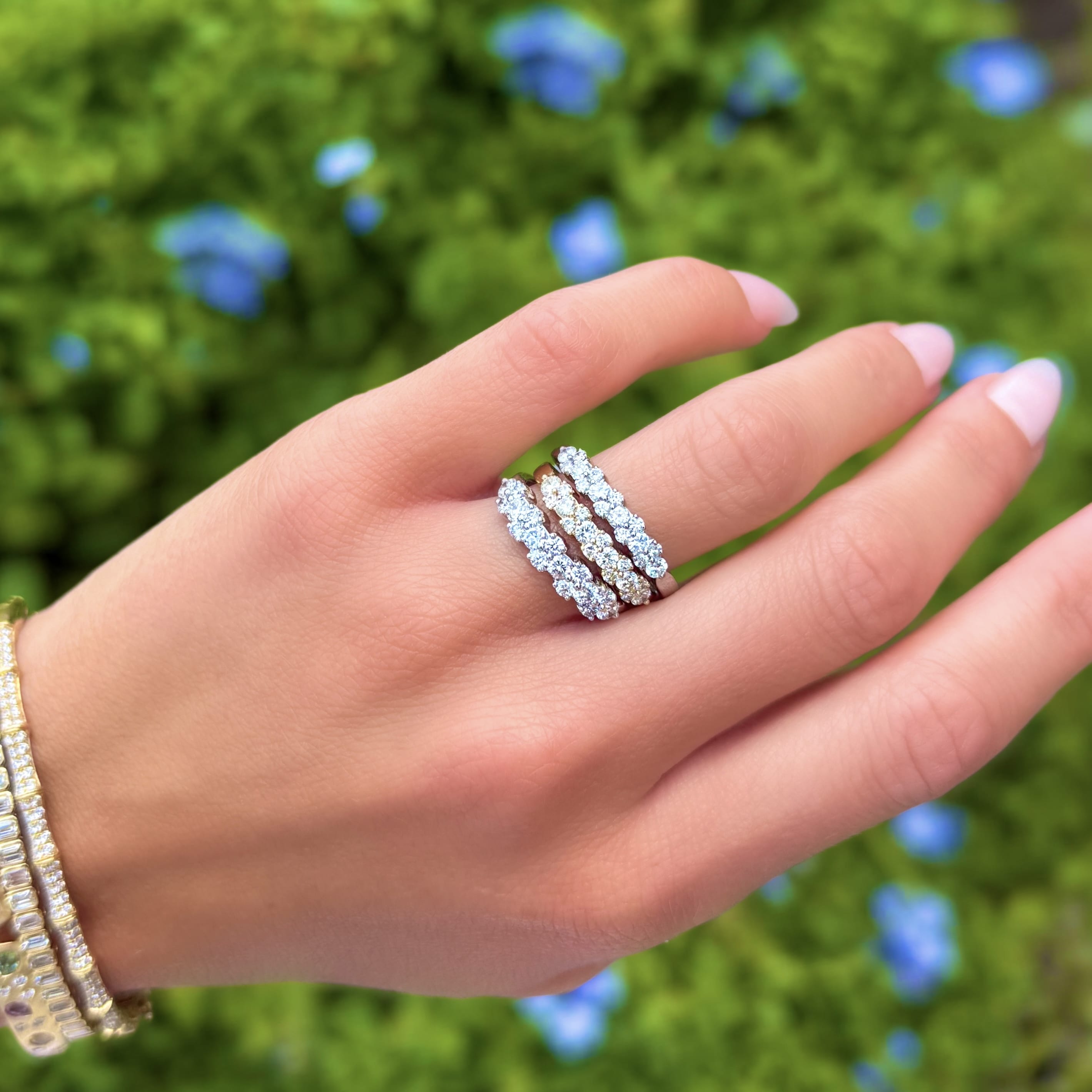 Round Diamond Cluster Band