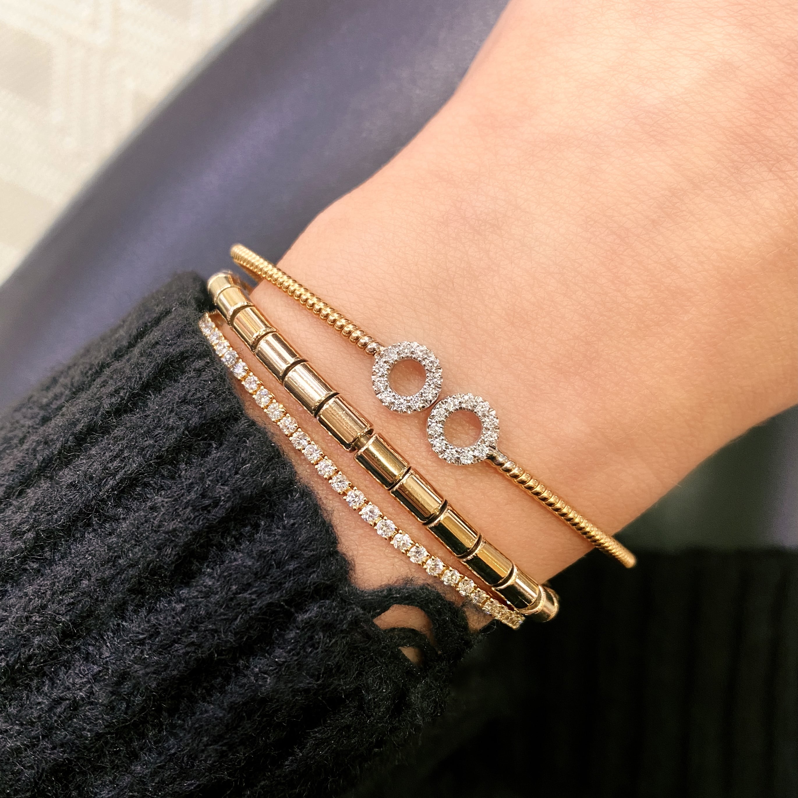 Barrel Bead Stretch Bracelet