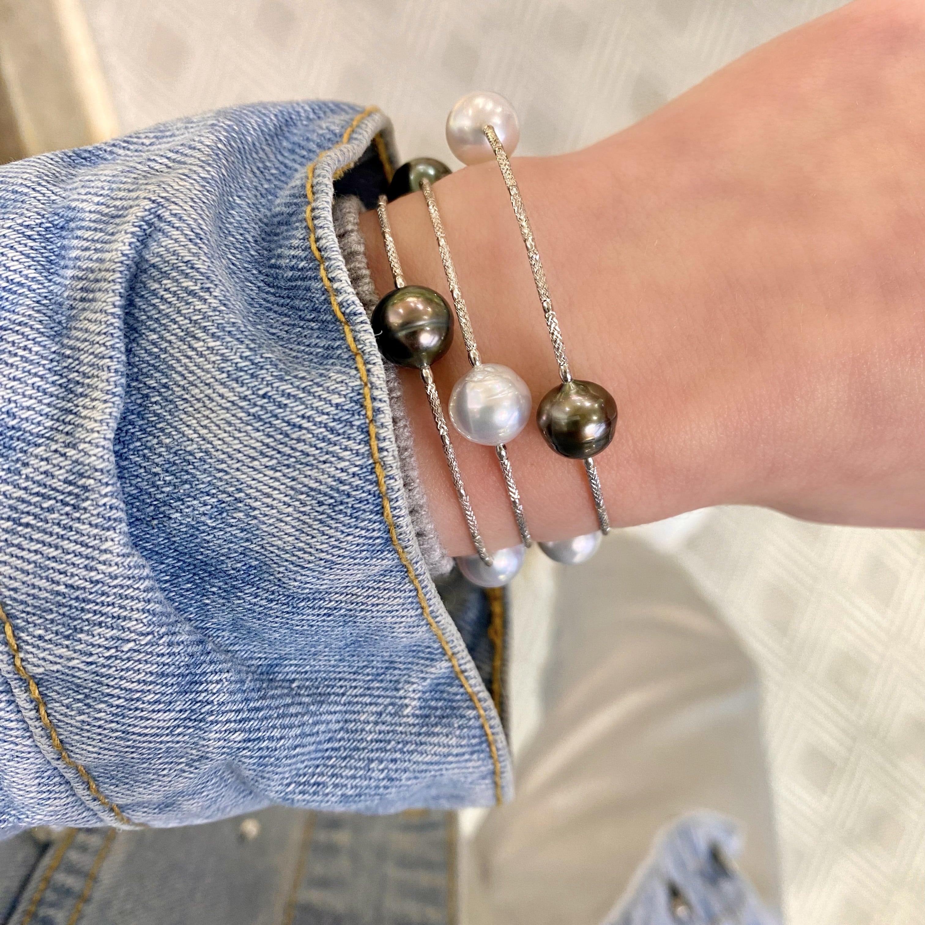 Tahitian and Southsea Pearl Wrap Bracelet