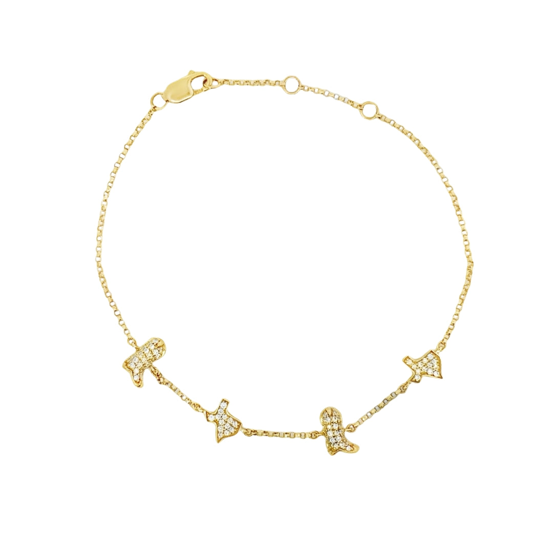 Diamond Lone Star Bracelet
