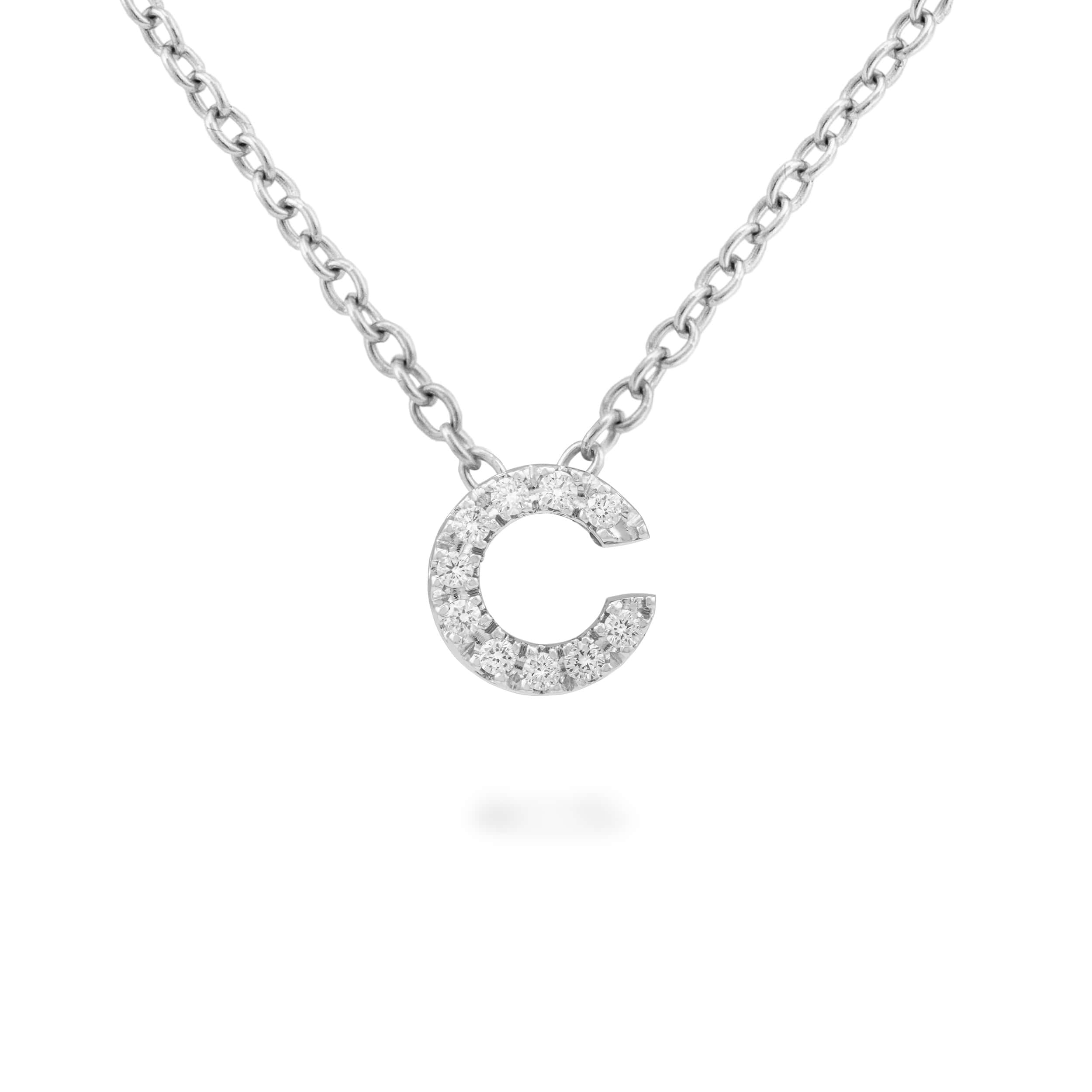 Petite Diamond Initial Necklace