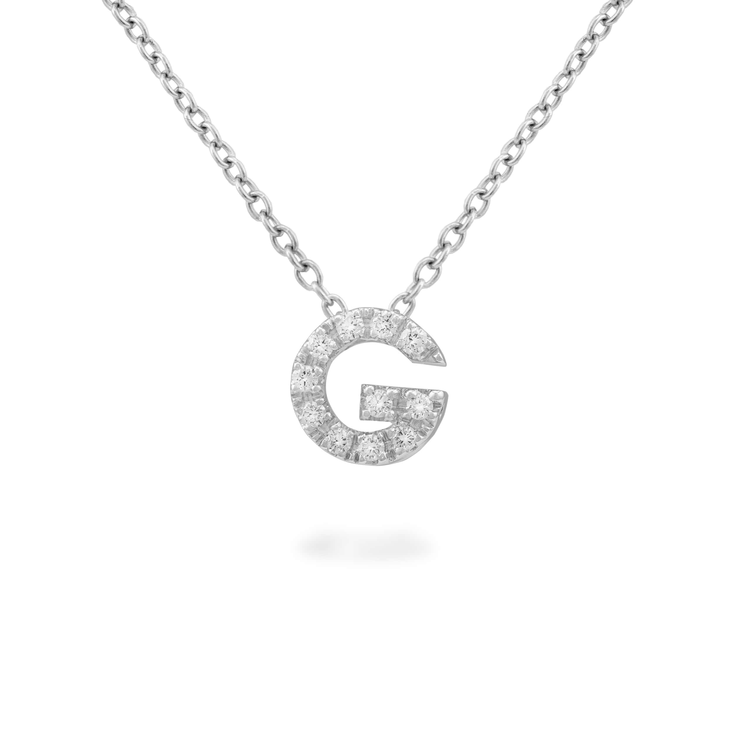 Petite Diamond Initial Necklace