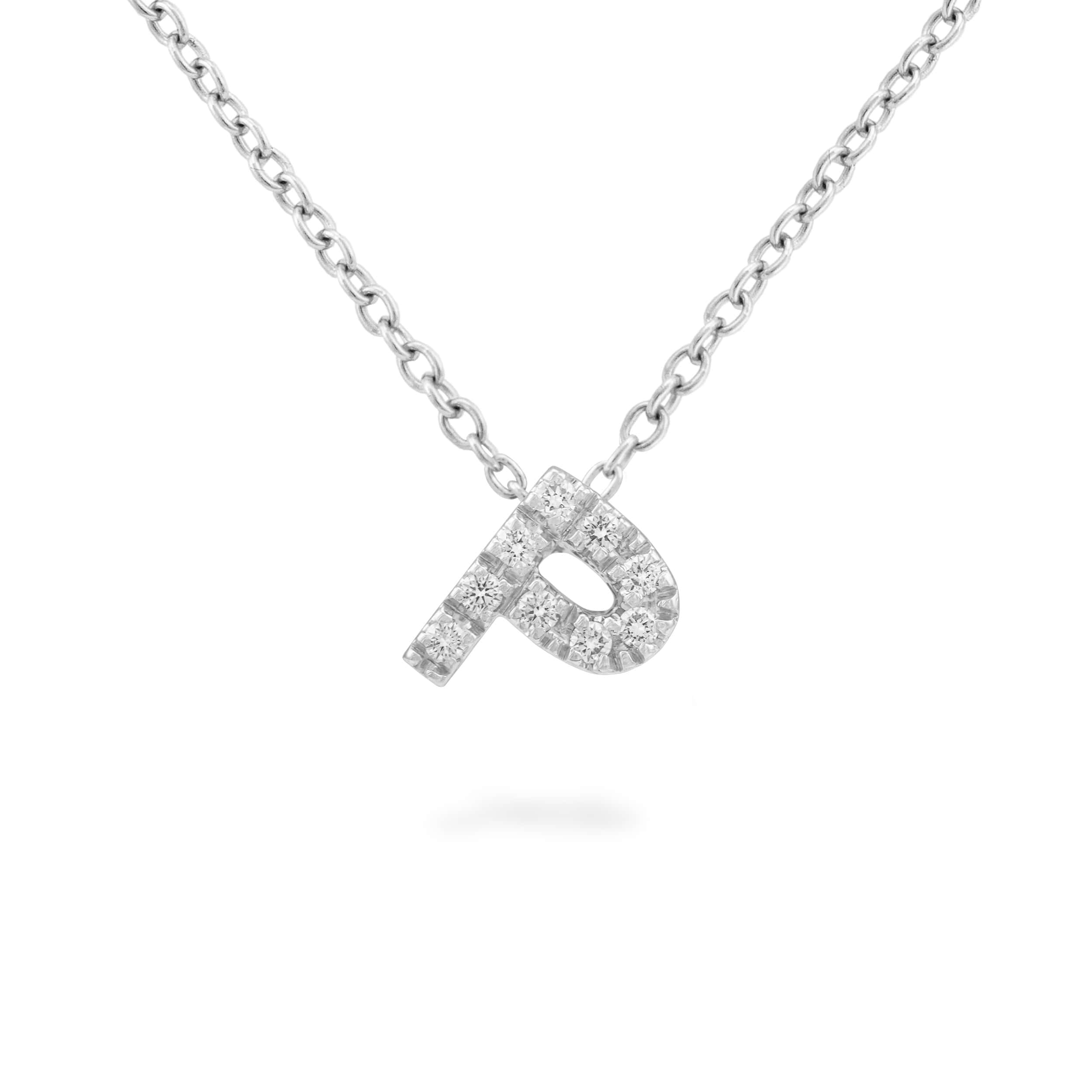 Petite Diamond Initial Necklace