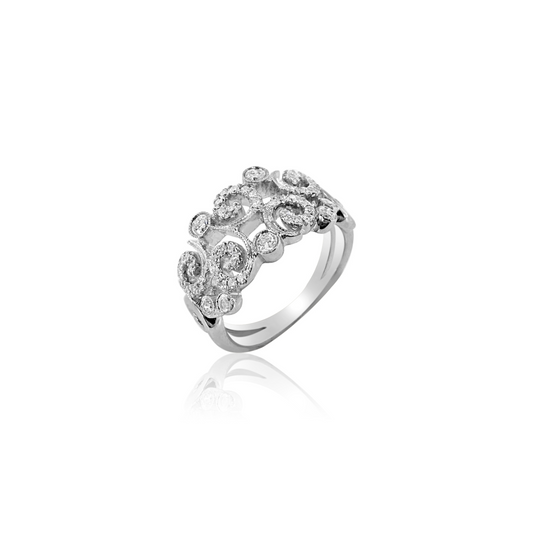 Diamond Swirl Ring
