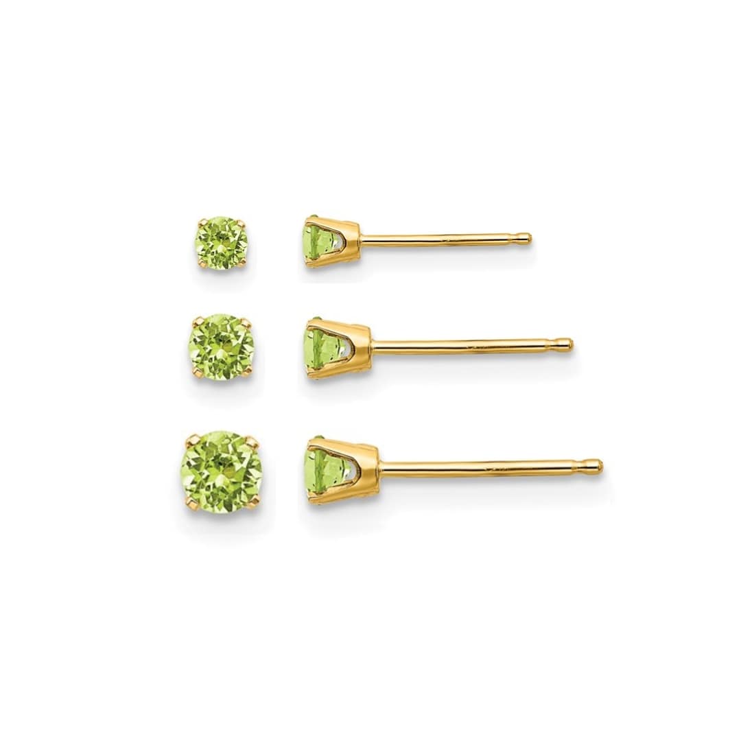 Peridot Birthstone Studs