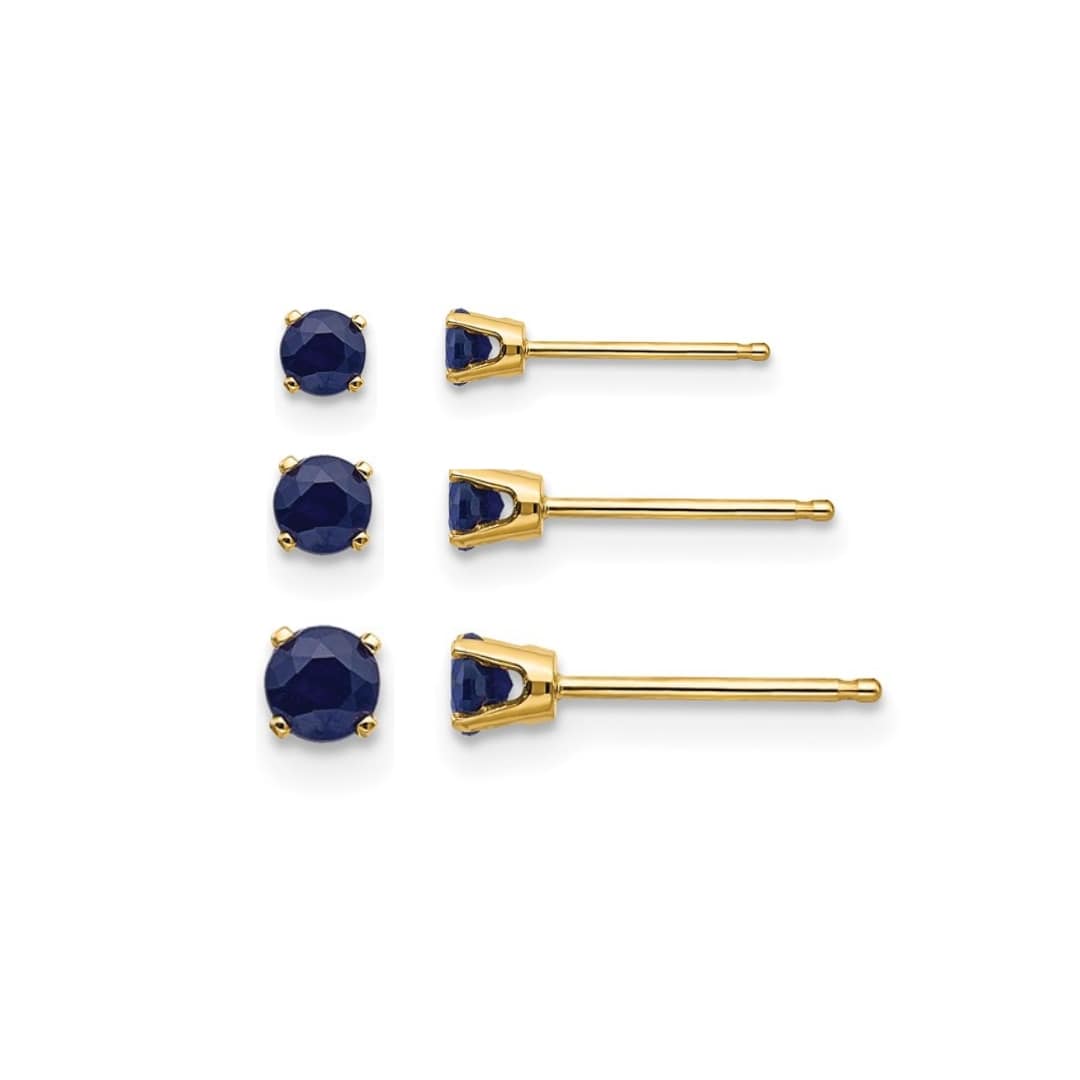 Sapphire Birthstone Studs