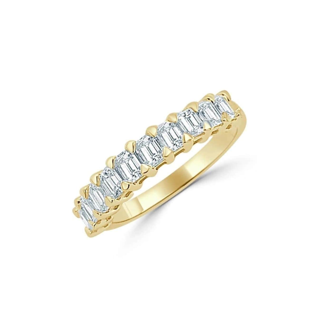 Emerald Cut Diamond Band