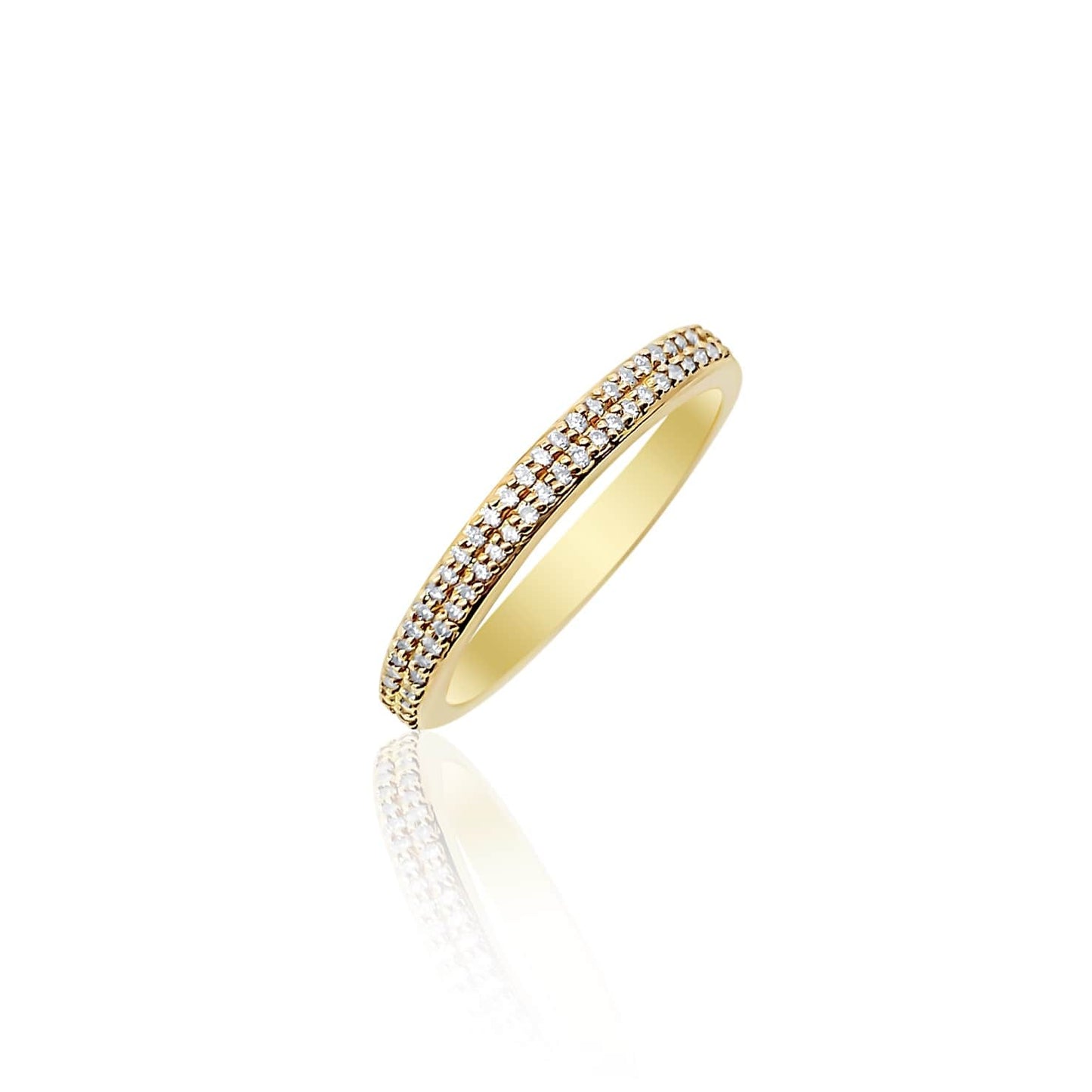 Pave Double Row Band