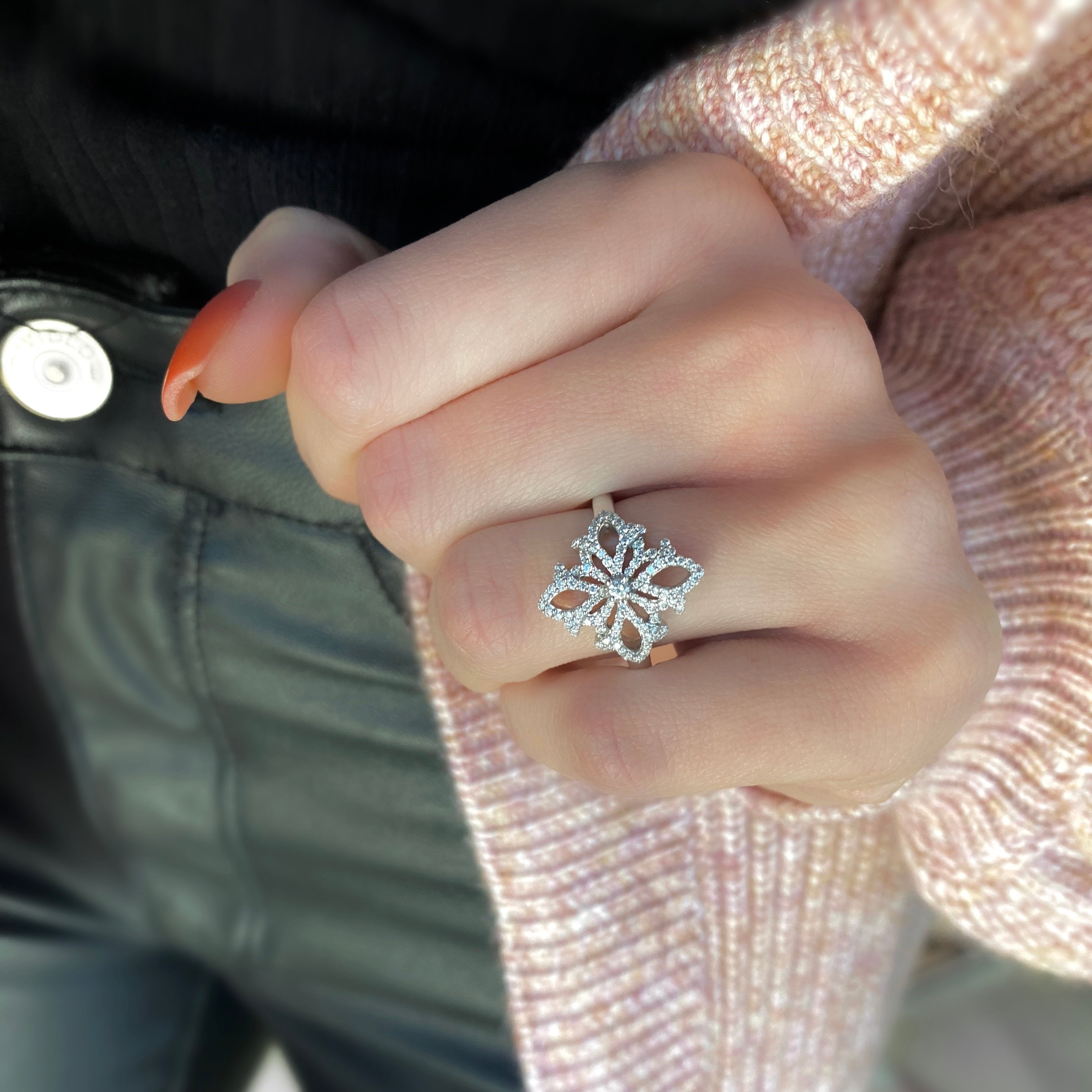 Diamond Cross Ring