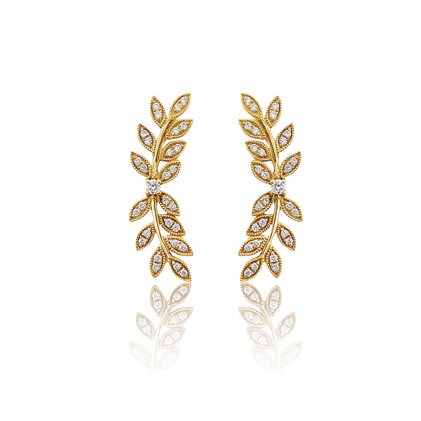 Diamond Vine Climber Earrings