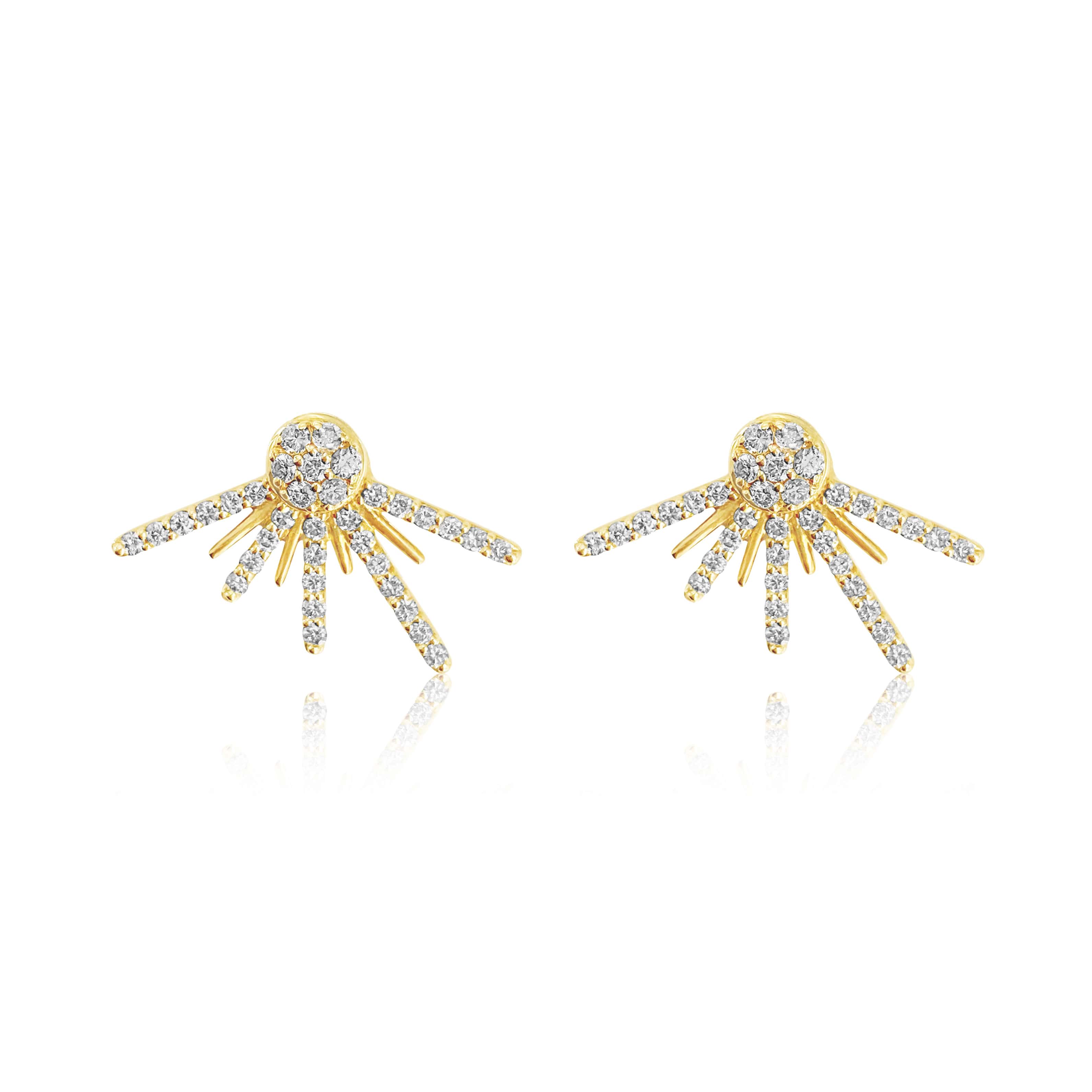 Diamond Starburst Jacket Earrings