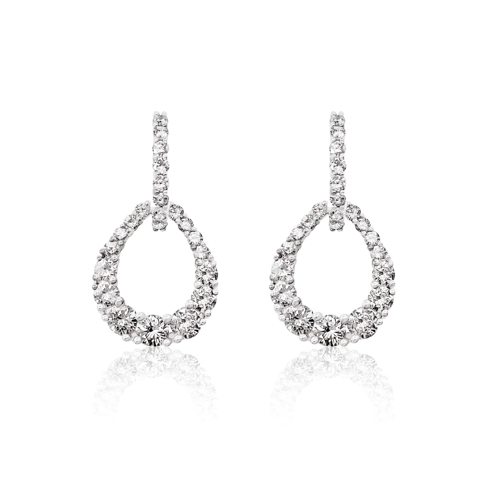 Graduated Diamond Drop Earrings