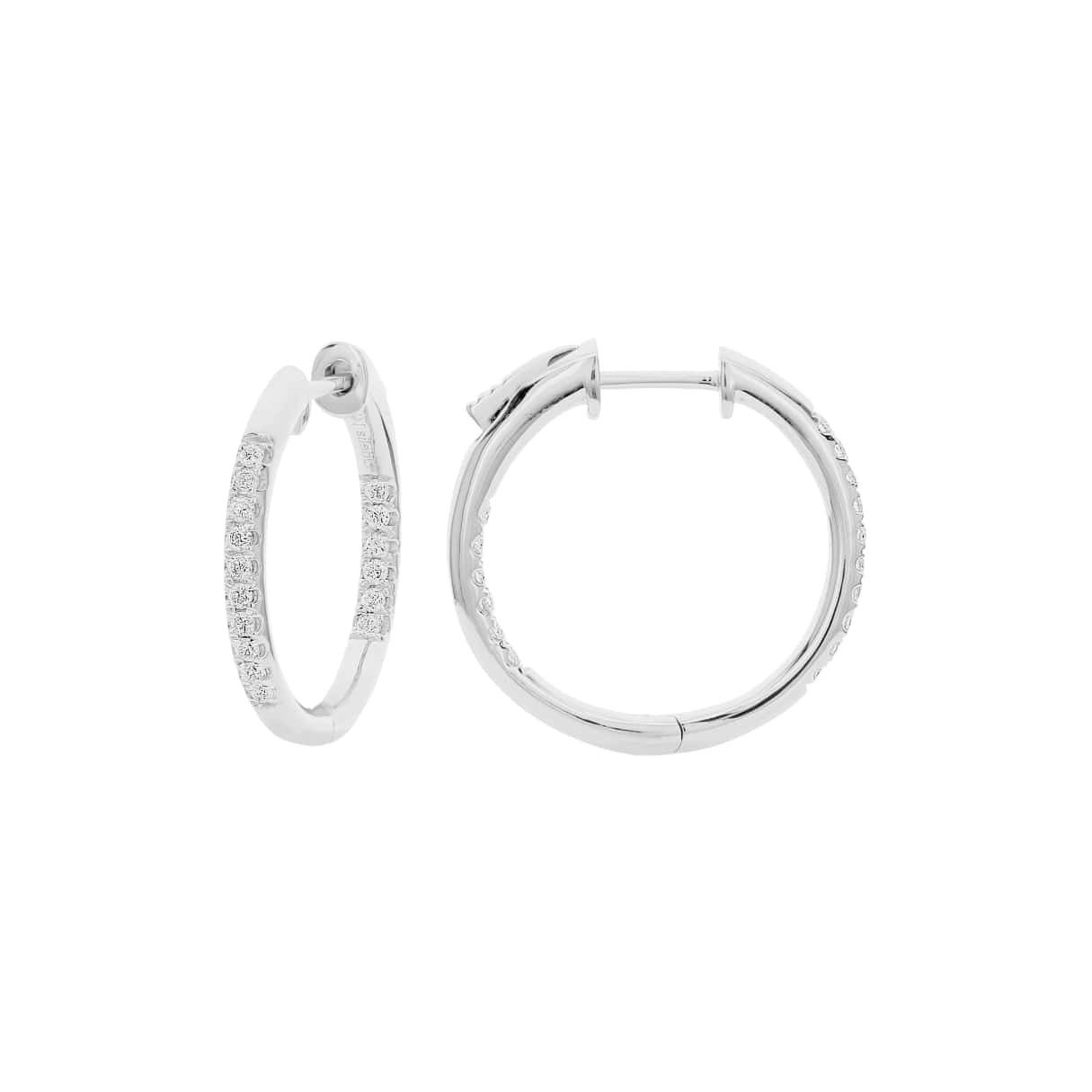 Small Inside Out Diamond Huggie Earrings