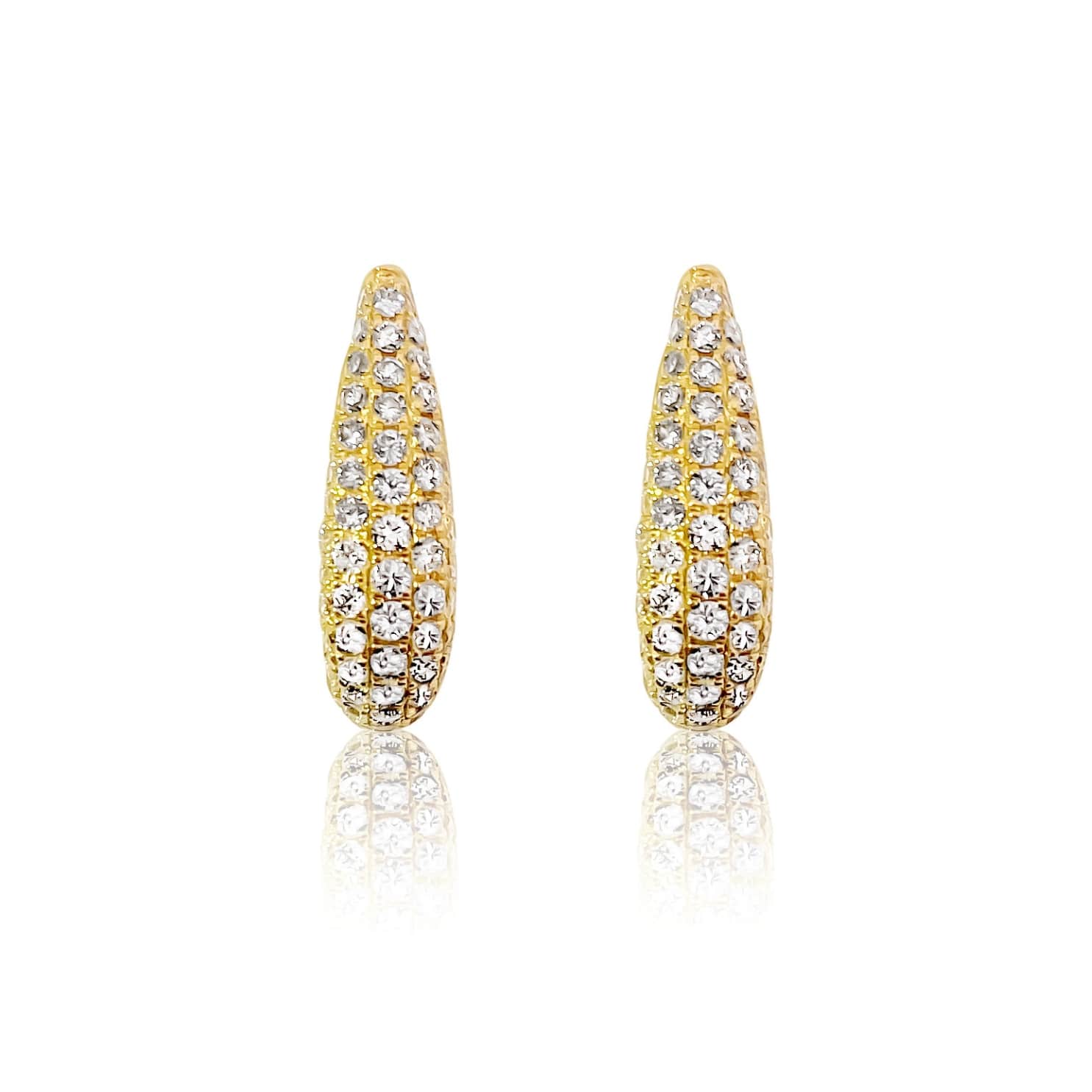 Pave Diamond Huggie Earrings