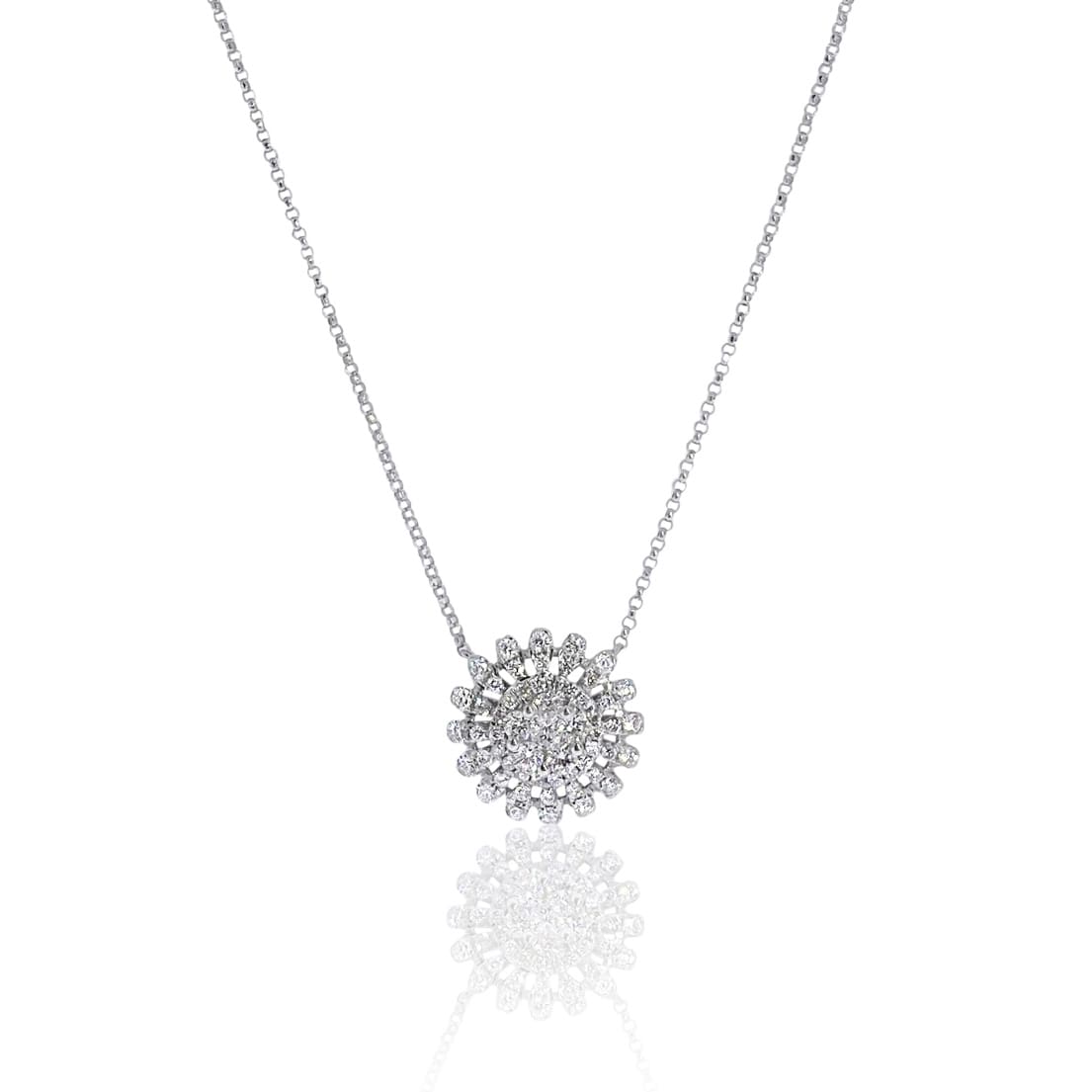 Diamond Sunburst Necklace