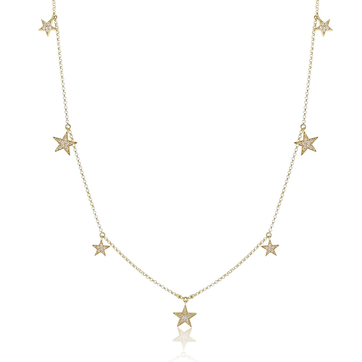 Falling Stars Diamond Necklace