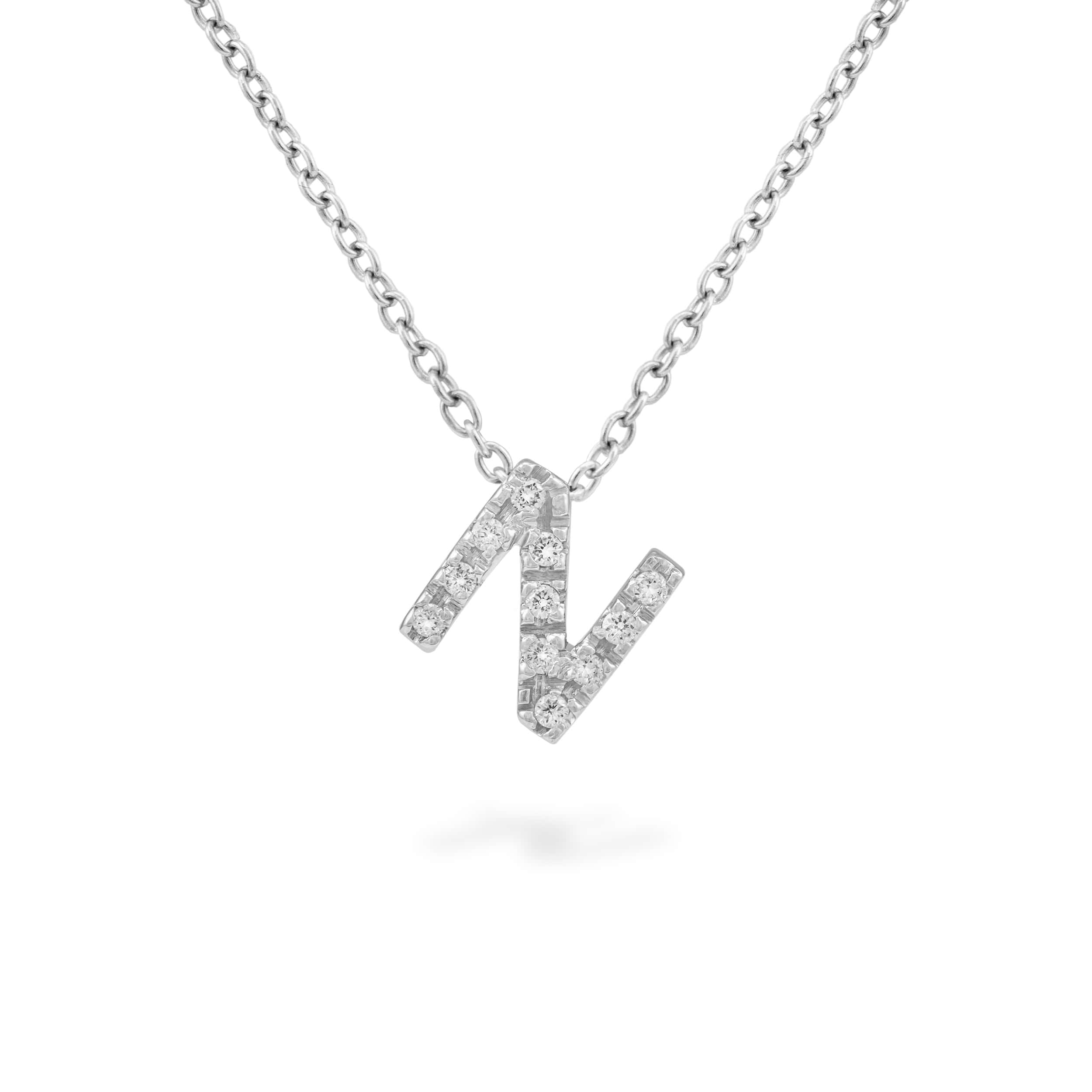 Petite Diamond Initial Necklace