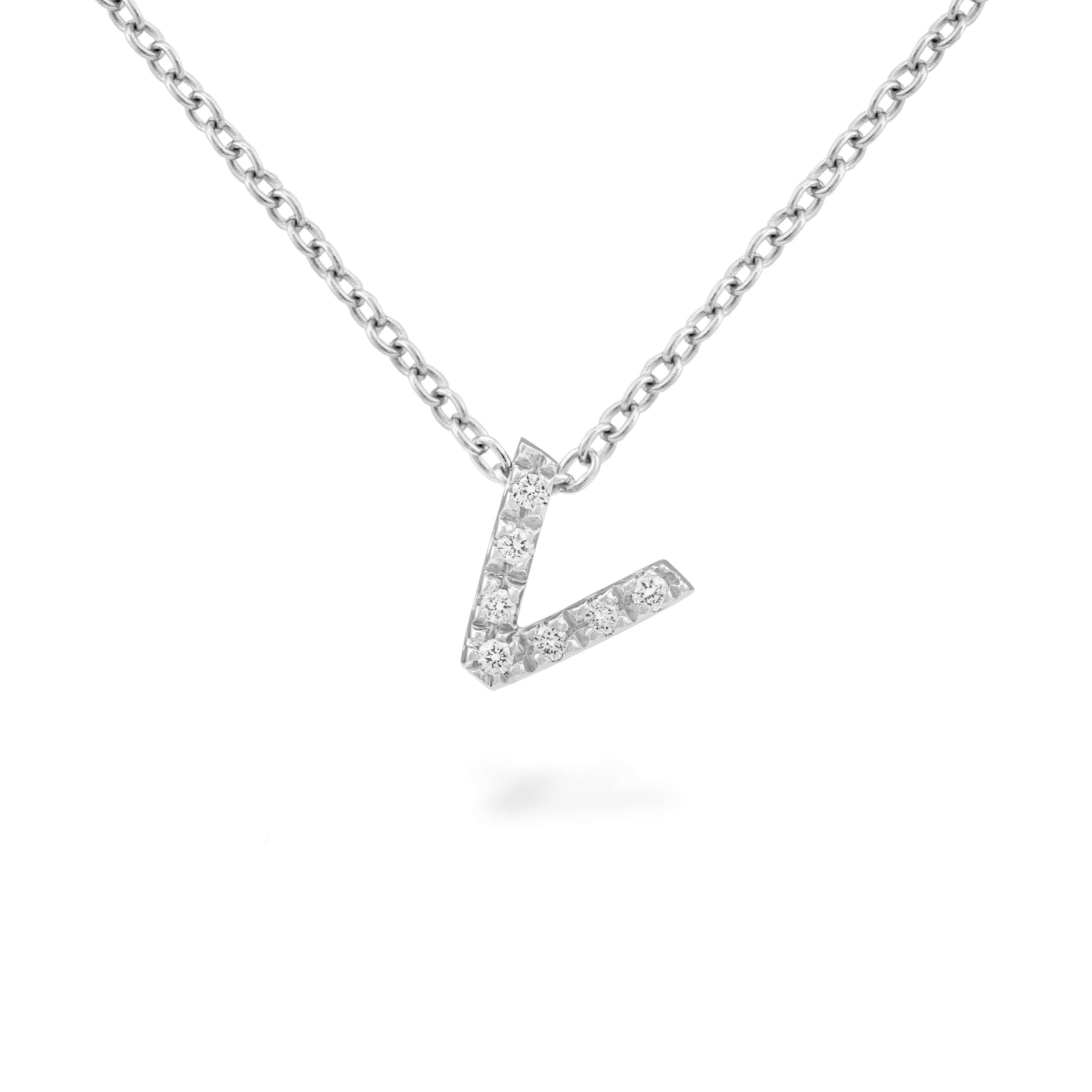 Petite Diamond Initial Necklace