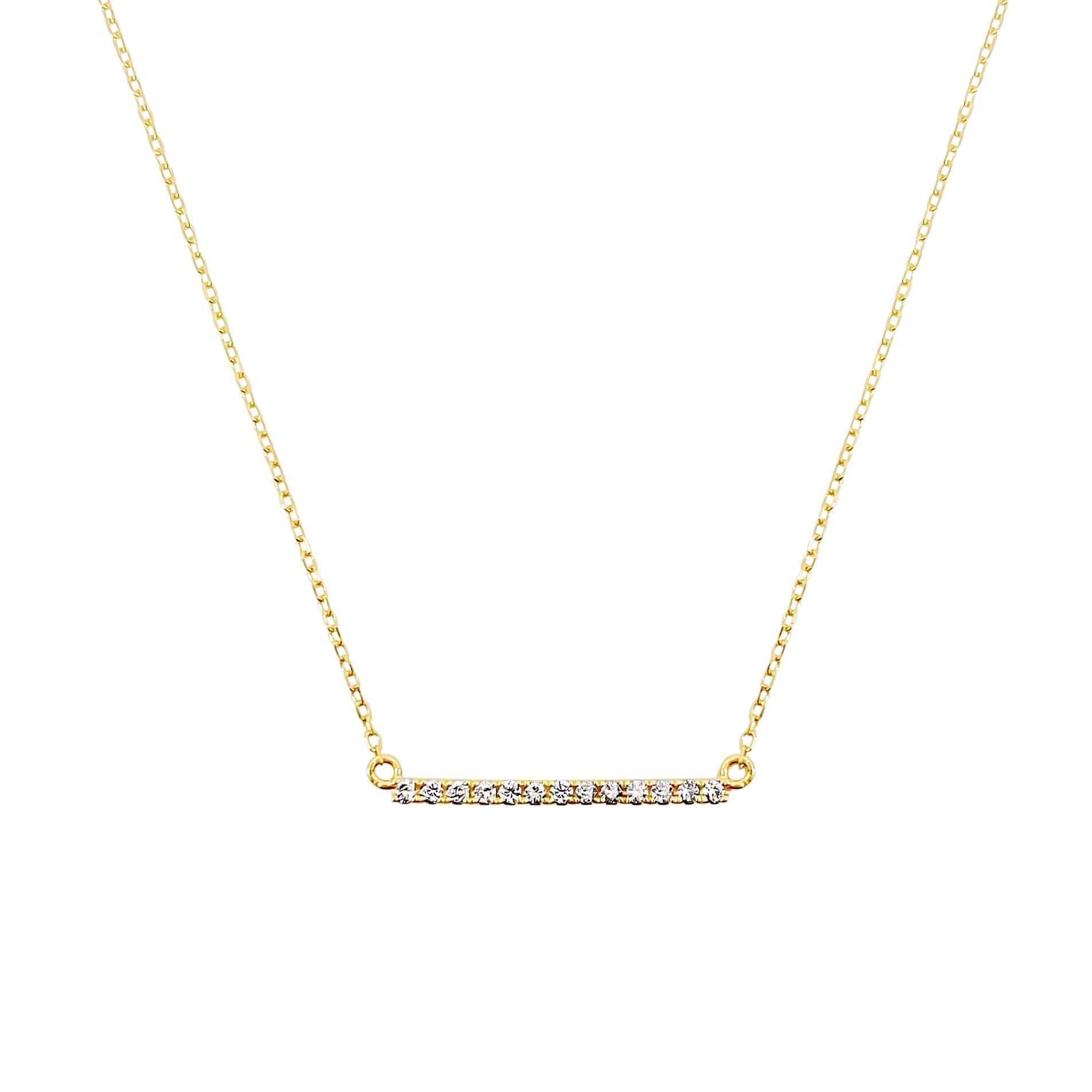 Diamond Bar Necklace