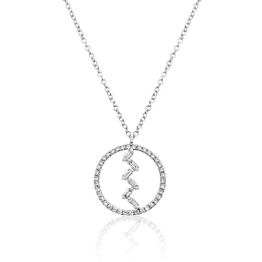 Baguette Diamond Lightning Necklace