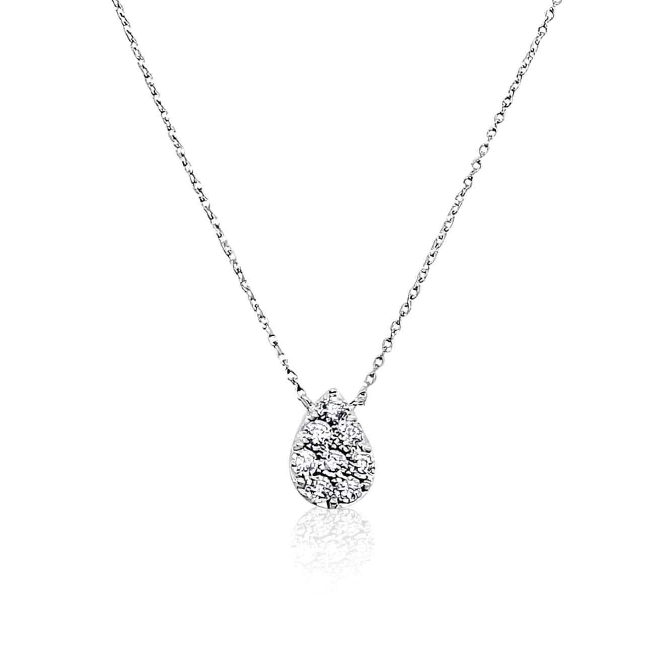 Diamond Pear Cluster Necklace