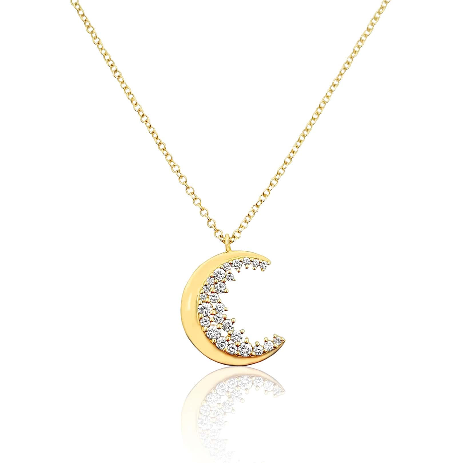 Buy Diamond Moon Necklace Online In India - Etsy India