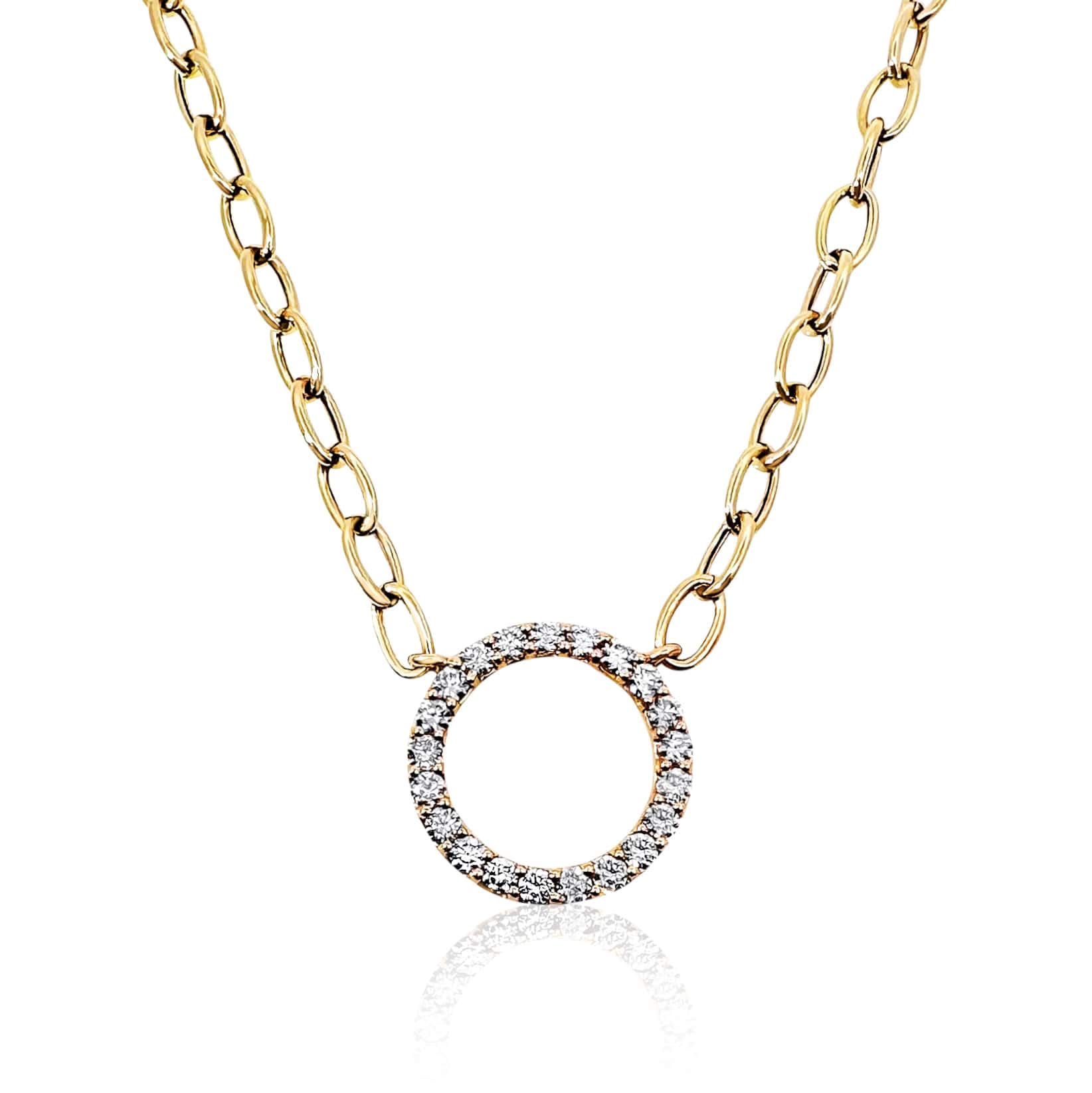 Diamond Circle Chain Necklace