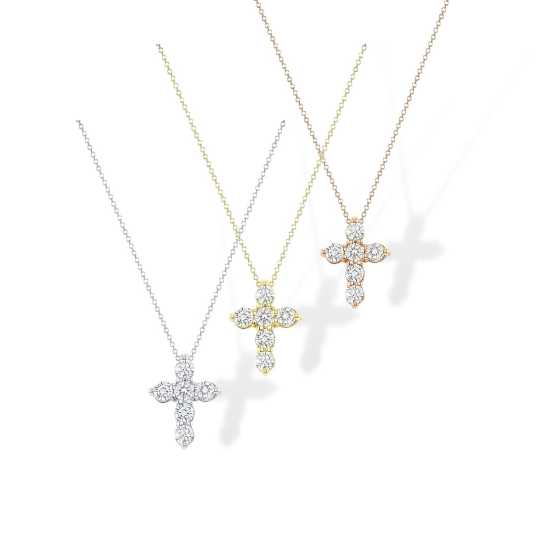 Baby Diamond Cross Necklace