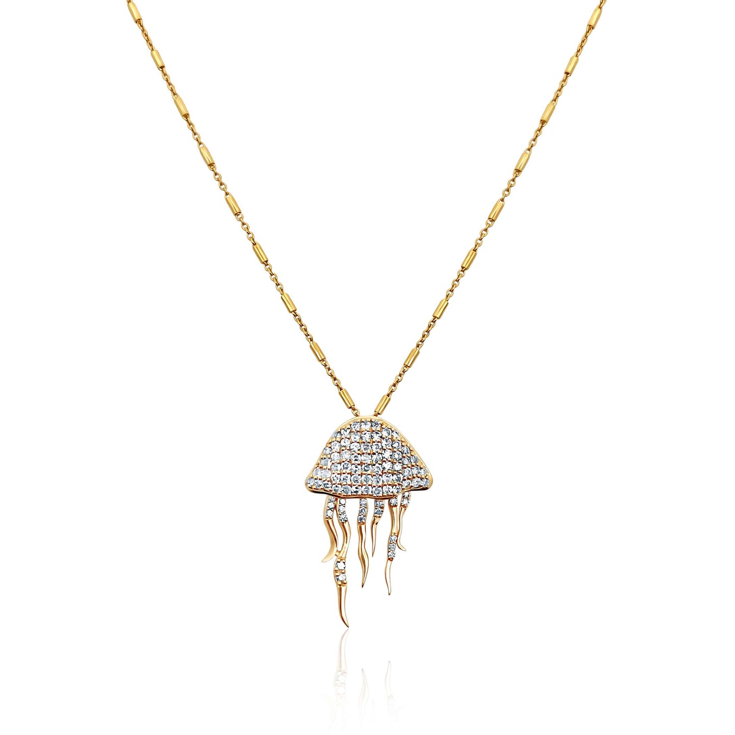 Pavé Diamond Jellyfish Necklace