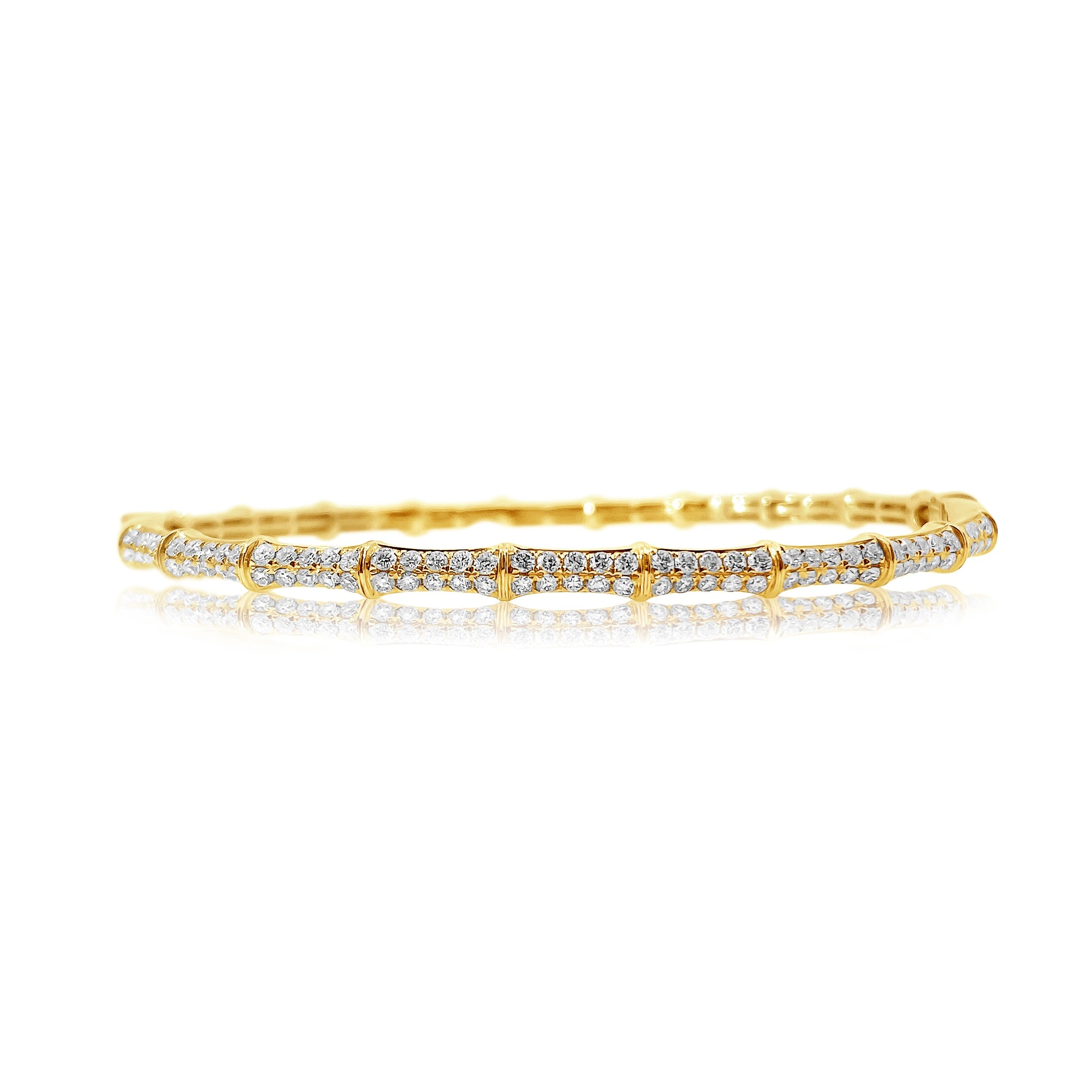 Pave Diamond Bamboo Bangle
