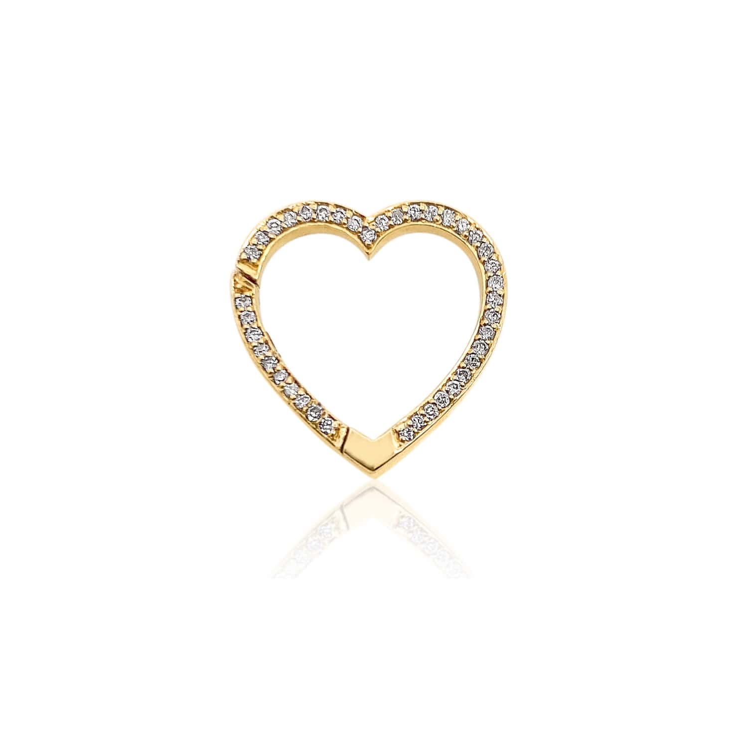 Diamond Heart Charm Connector